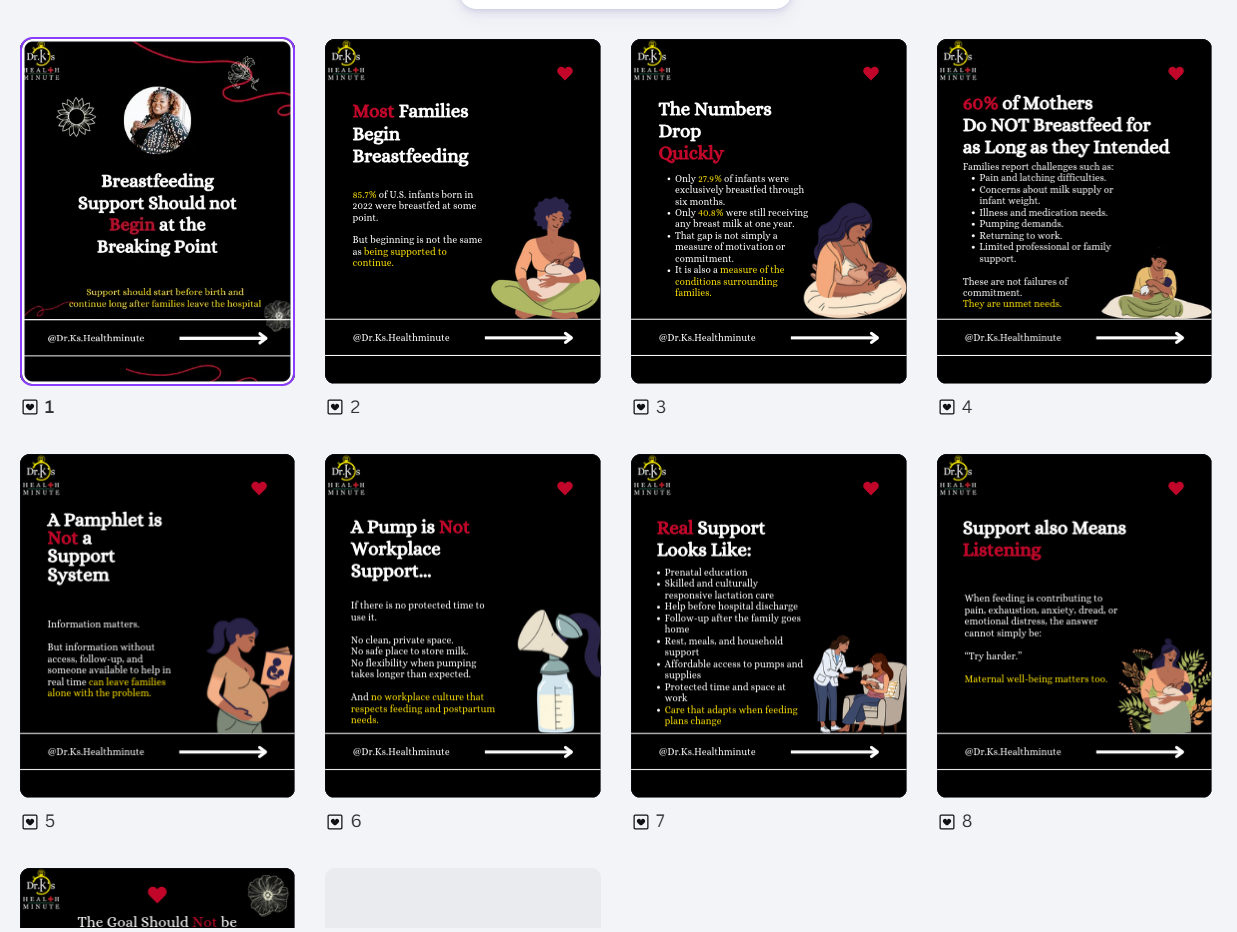 Breastfeeding Awareness Week
Research translation • Campaign design • Canva