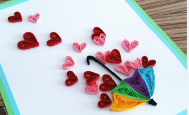 Valentine Card - Quilling craft