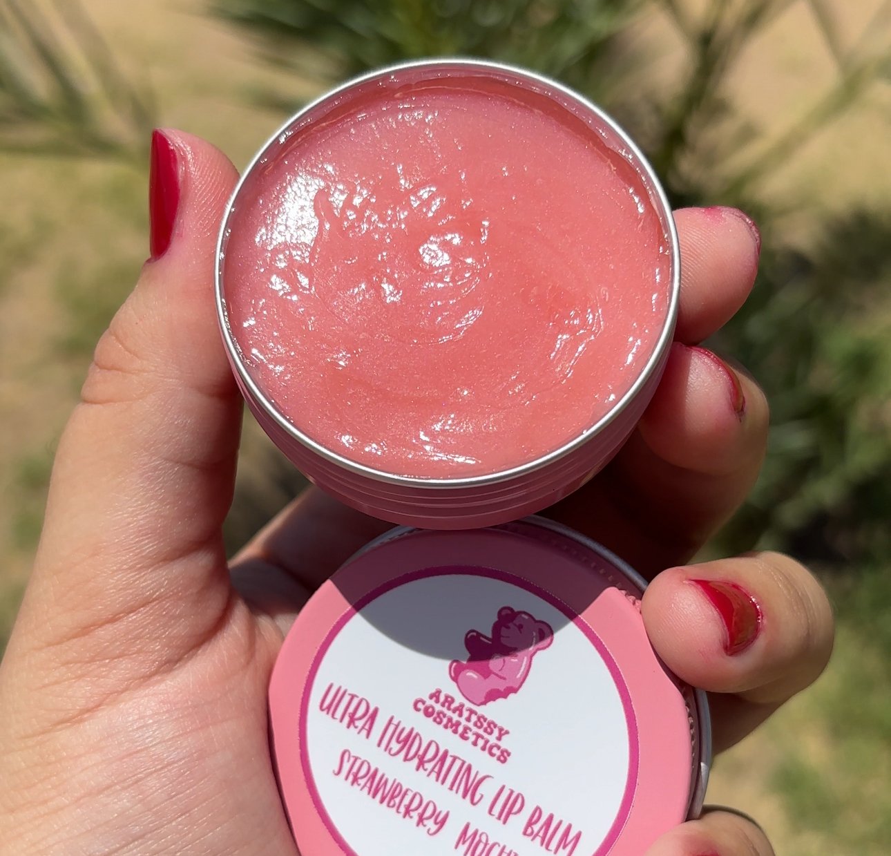 Strawberry mochi lip balm