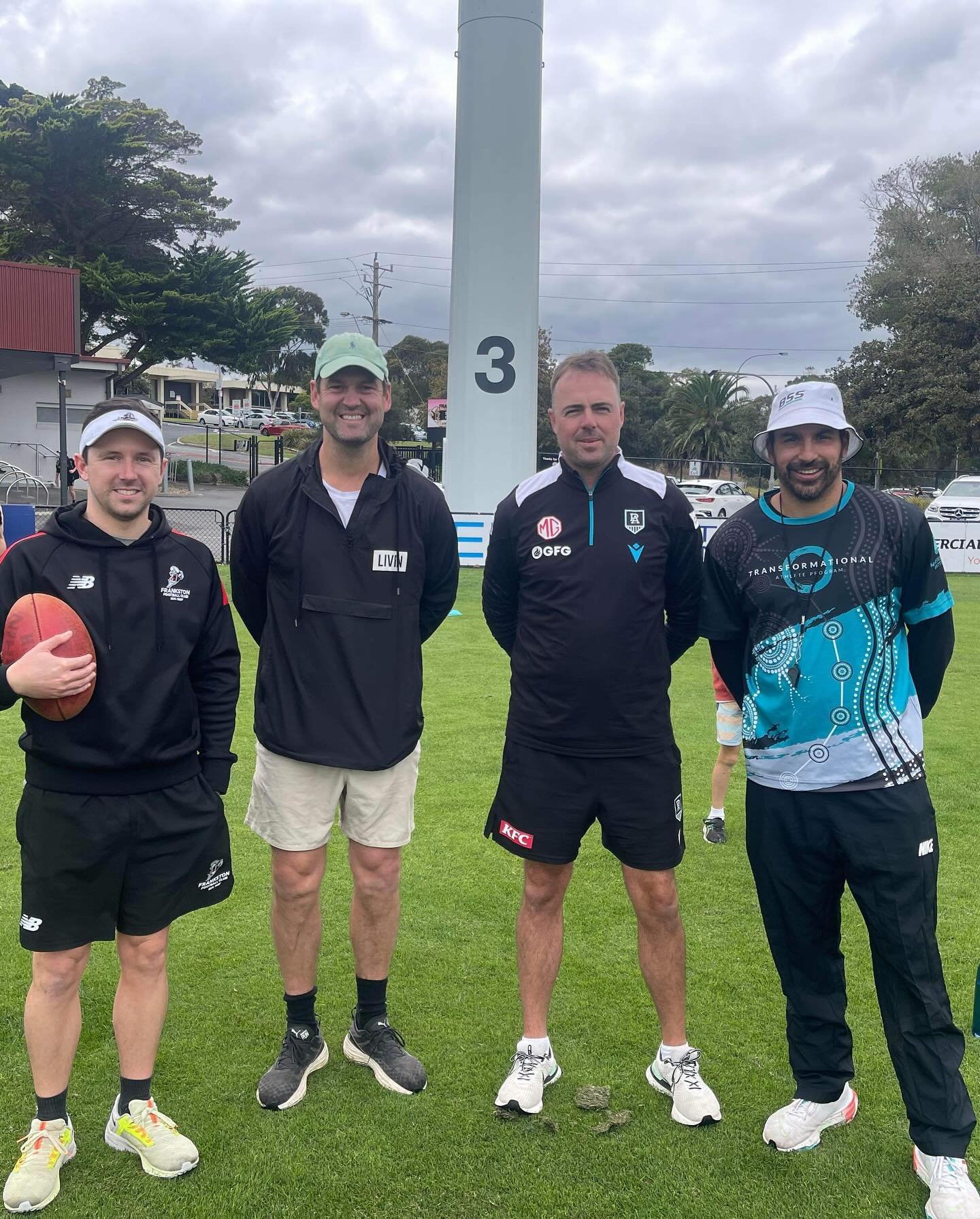 Last week 16x 13-17 year old eager players from 8 different local clubs had the opportunity to learn from 4 incredible people in footy!

A massive thanks to:
Brett Anderson @pafc 🍐 
Jackson Kornberg @frankstonfootballclub 🐬 
&amp; former AFL player