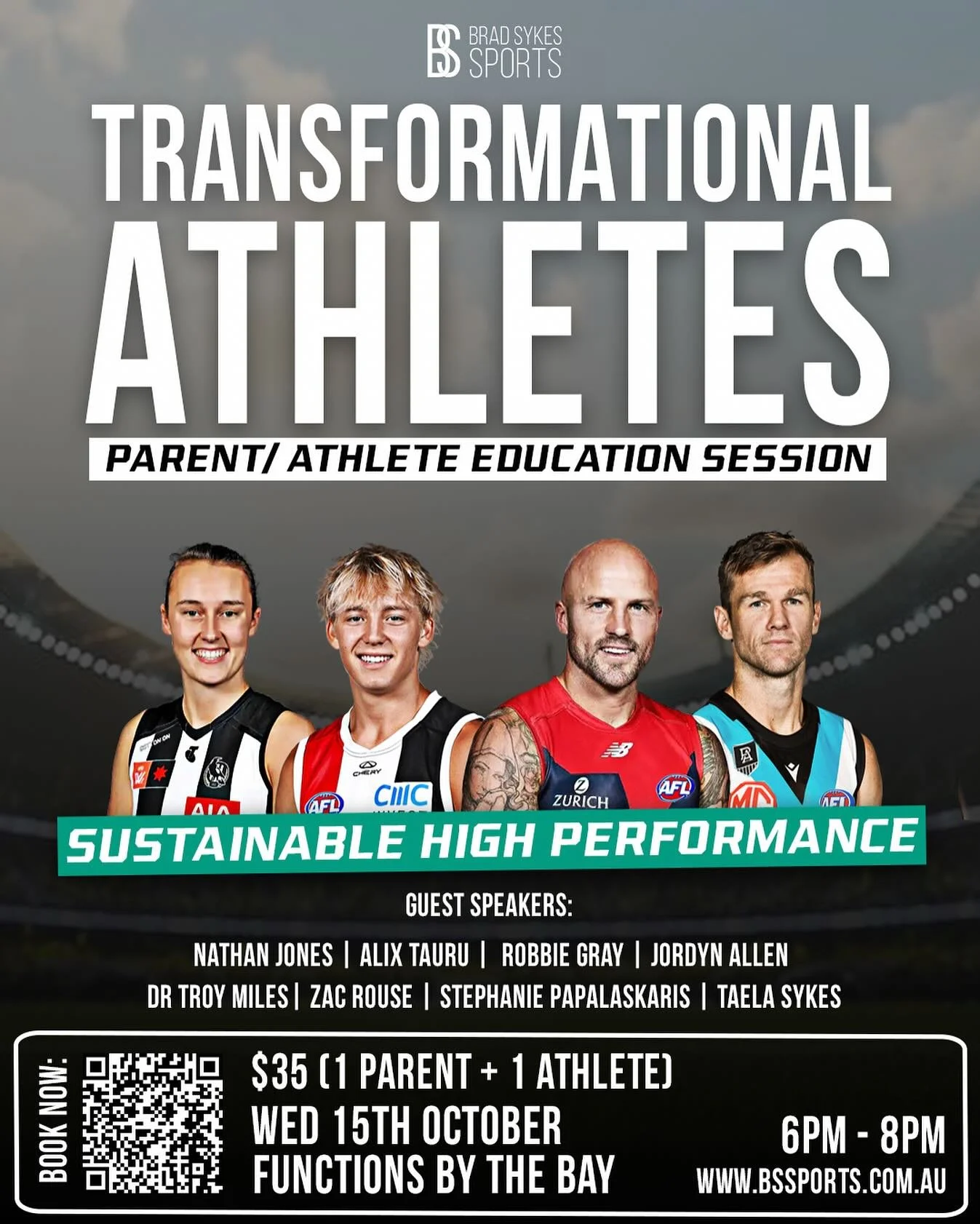 🔥EDUCATION NIGHT ALERT🔥
At BS Sports, we believe thriving in sport isn’t just about talent - it’s about building the mindset, habits, and systems for long-term success.
That’s why we’re bringing together some of the best i