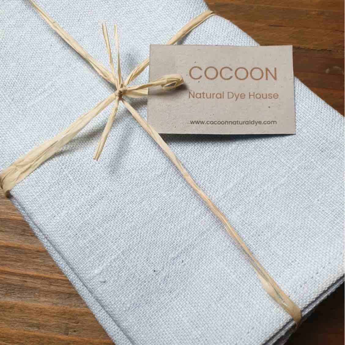 Hand made linen napkins in blue.jpg