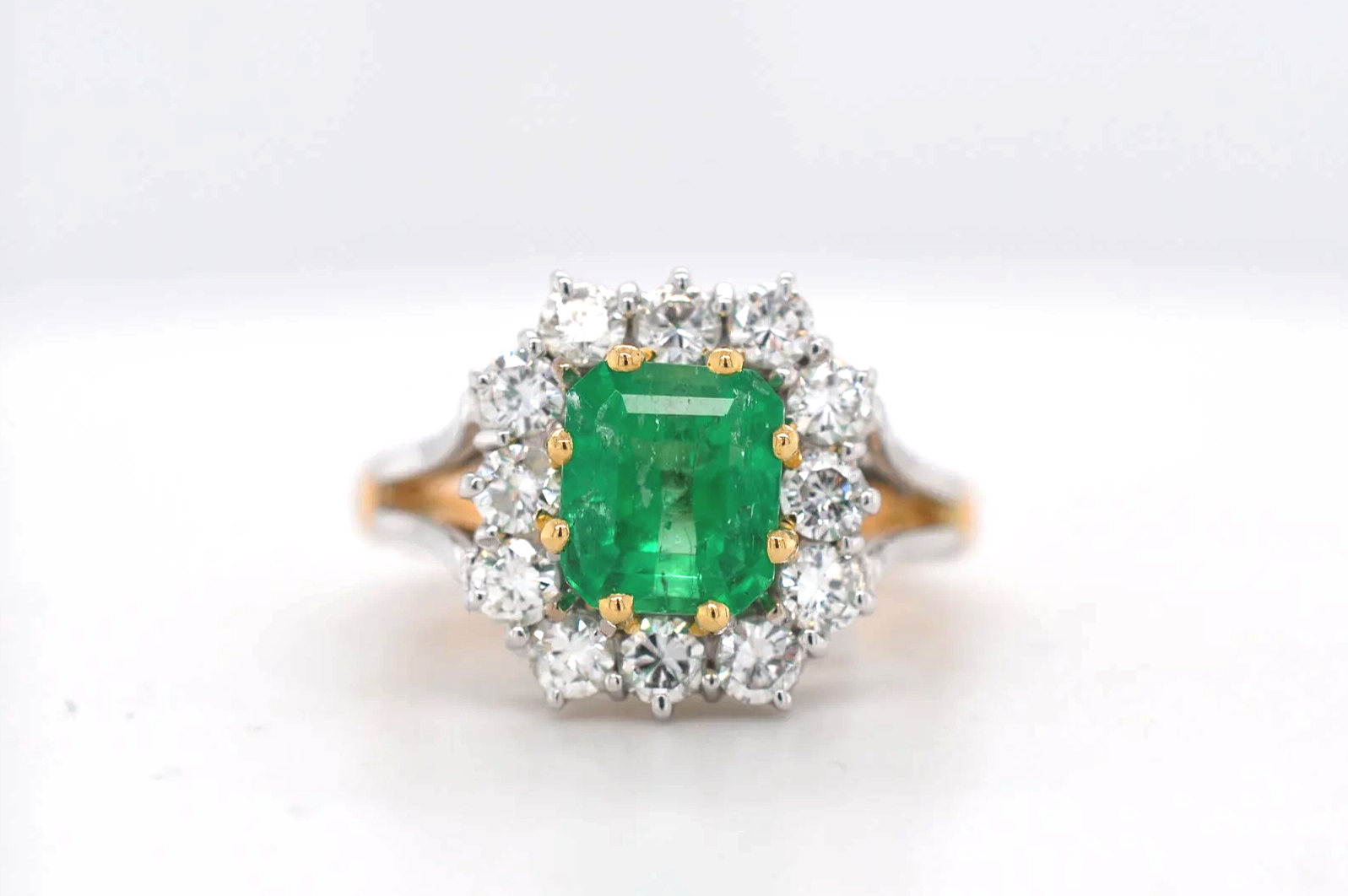 18ct Columbian Emerald & Diamond Price Band O (£5000+) 21525