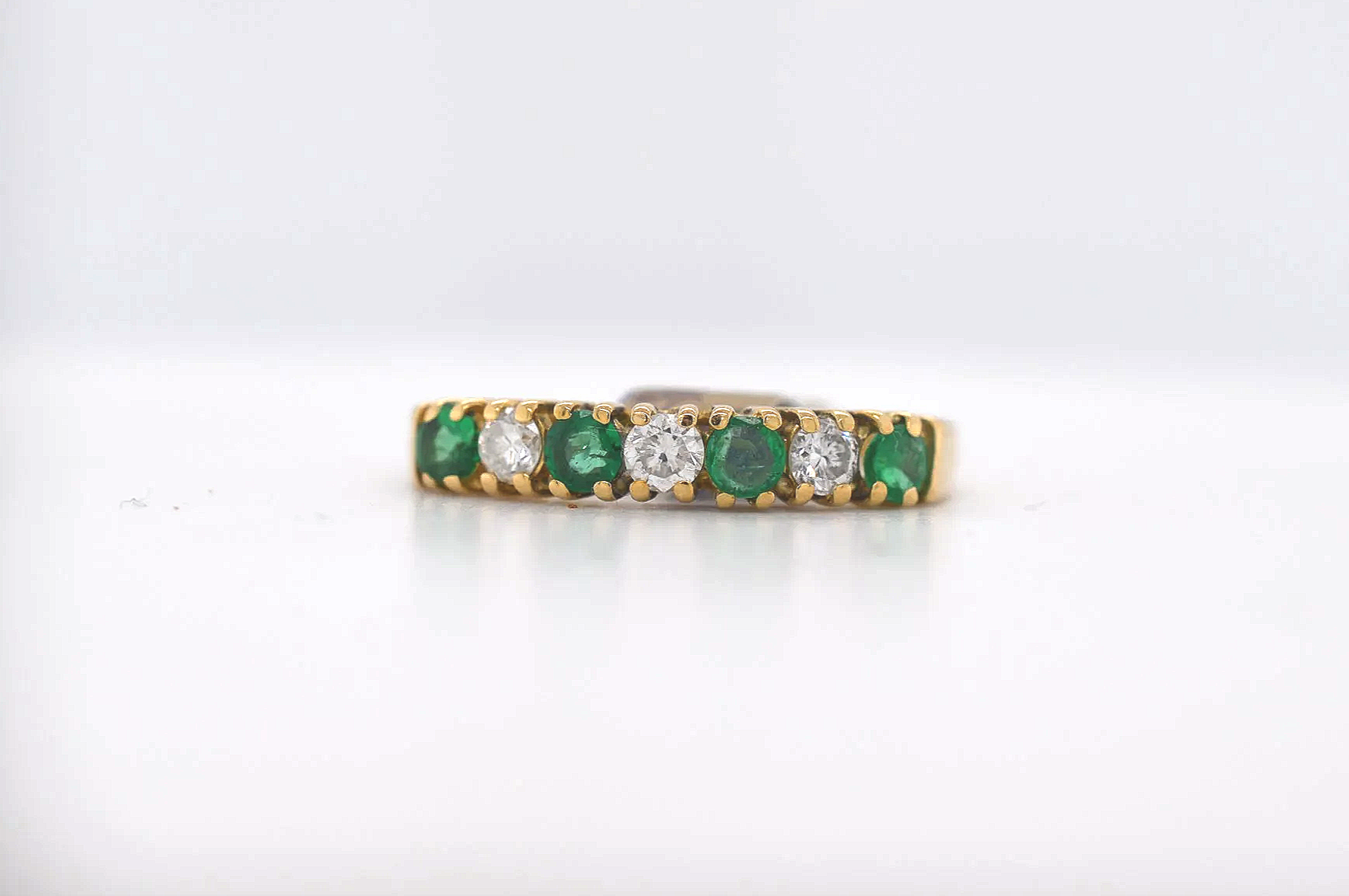 18ct Emerald & Diamond Eternity Ring Price Band D (£750 - £1000) EN12