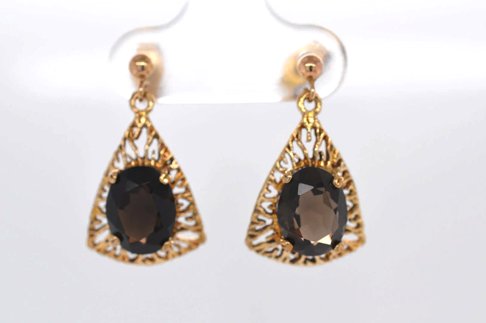 9ct Smokey Quartz Earrings Price Band A (£0 - £250) CZ09