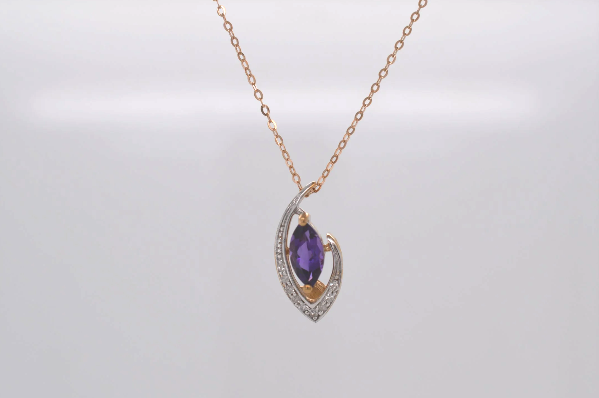 9ct Amethyst & Diamond Price Band A (£0 - £250) ED10