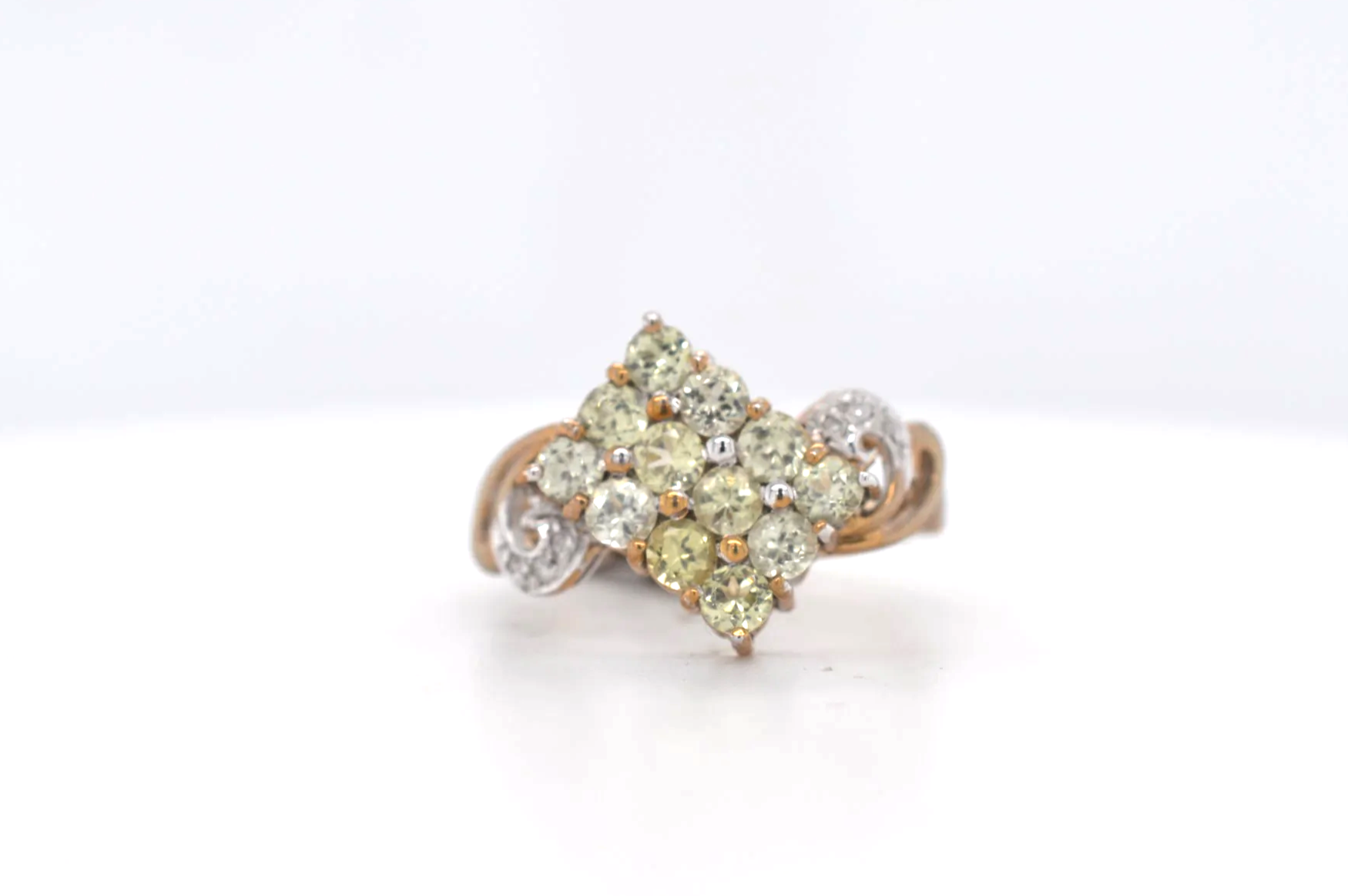 9ct Smokey Quartz & DIamond Price Band A (£0 - £250) DR19
