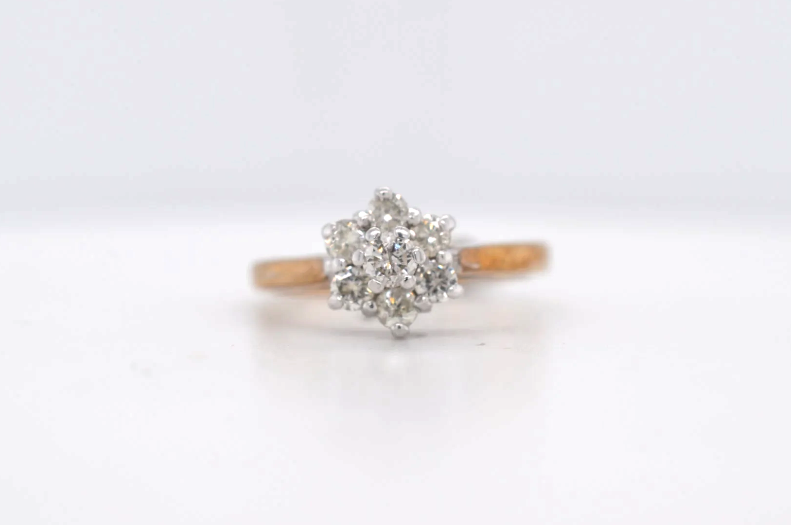 9ct Diamond Cluster Price Band C (£500 - £750) EI23