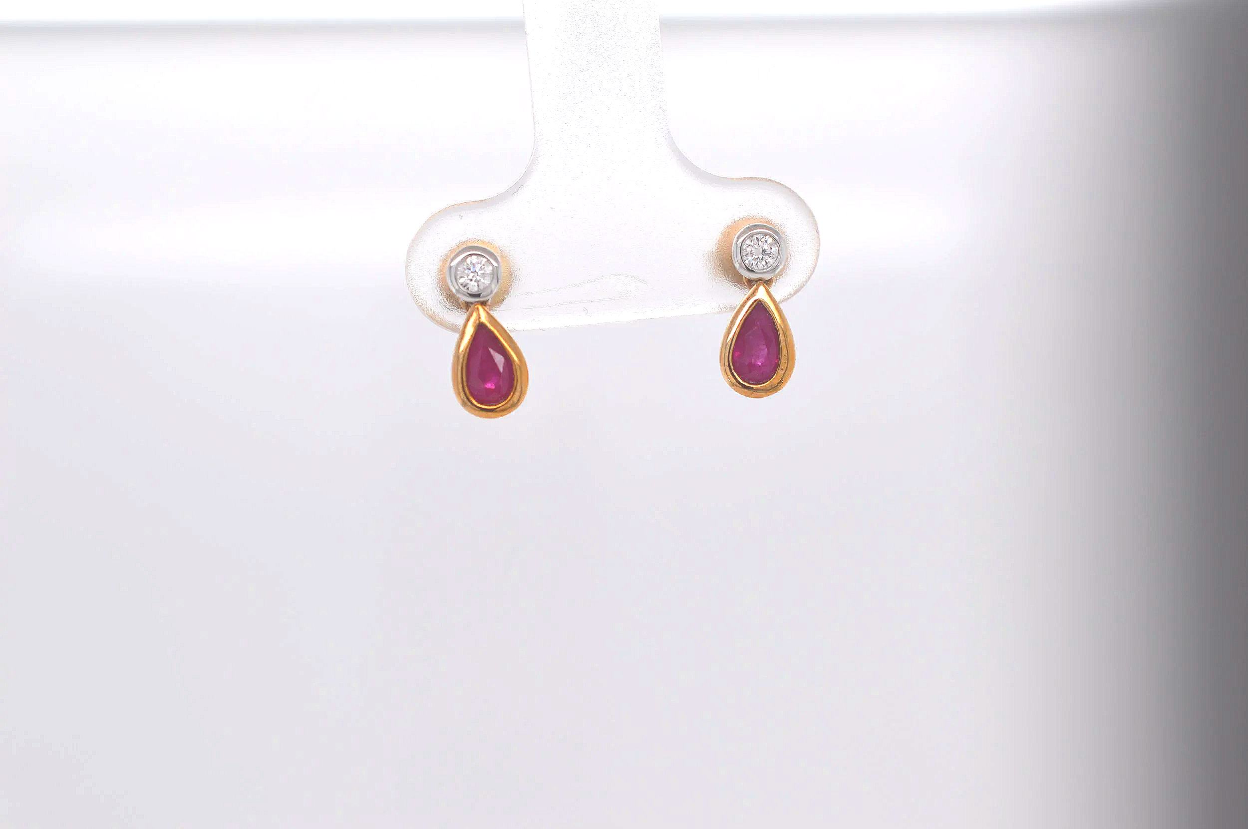 9ct Ruby & Diamond Droppers Price Band C (£500 - £750) FJ14
