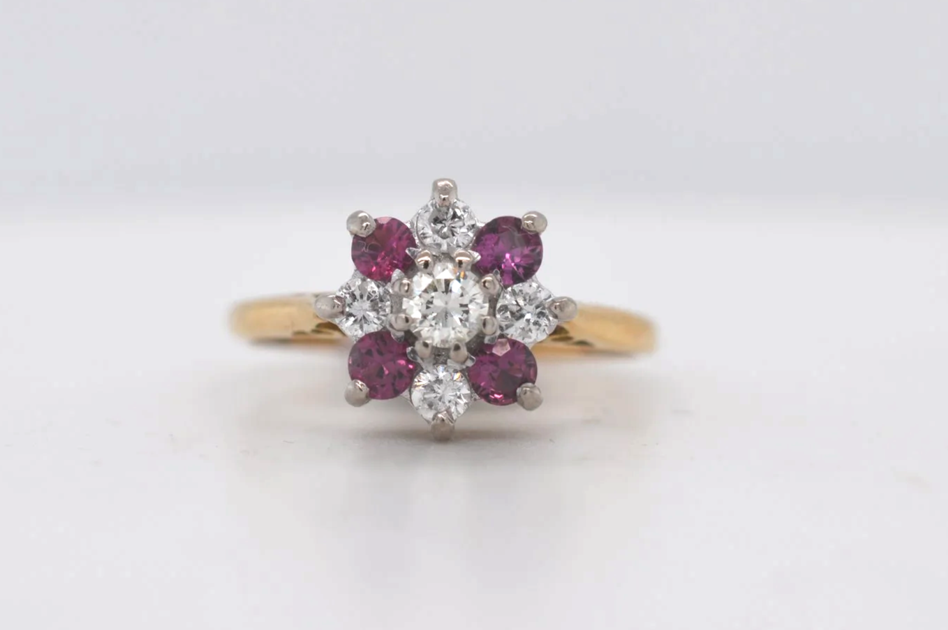 18ct Ruby & Diamond (Price Band B £250 - £500) FE21