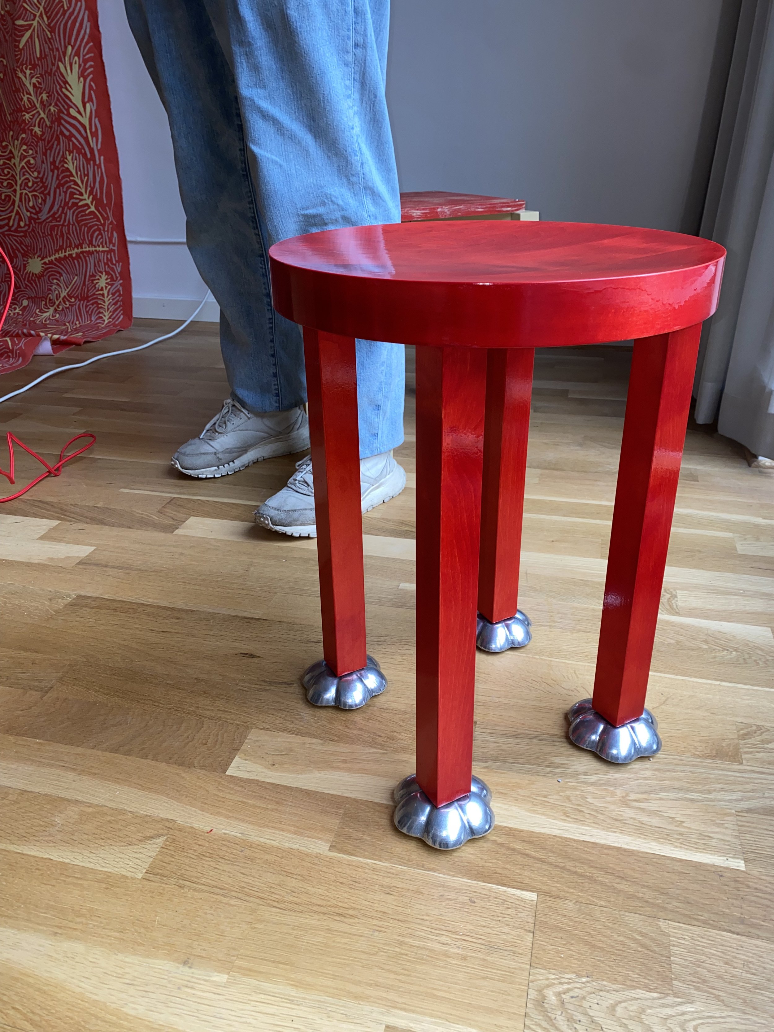New Shoes - Red stool