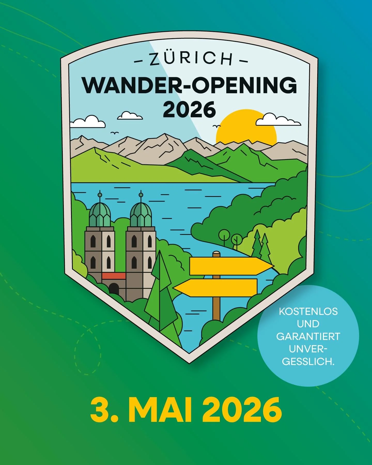 Rockand Hike er&ouml;ffnet die Hiking-Saison! Gemeinsam mit dir und den Z&uuml;rcher Wanderwegen. 🌼🥾
Am 3. Mai 2026 findet das allererste Z&Uuml;RICH WANDER-OPENING statt: kostenlos, gemeinschaftlich und voller Outdoor-Vibes. Mit gef&uuml;hrter Wan