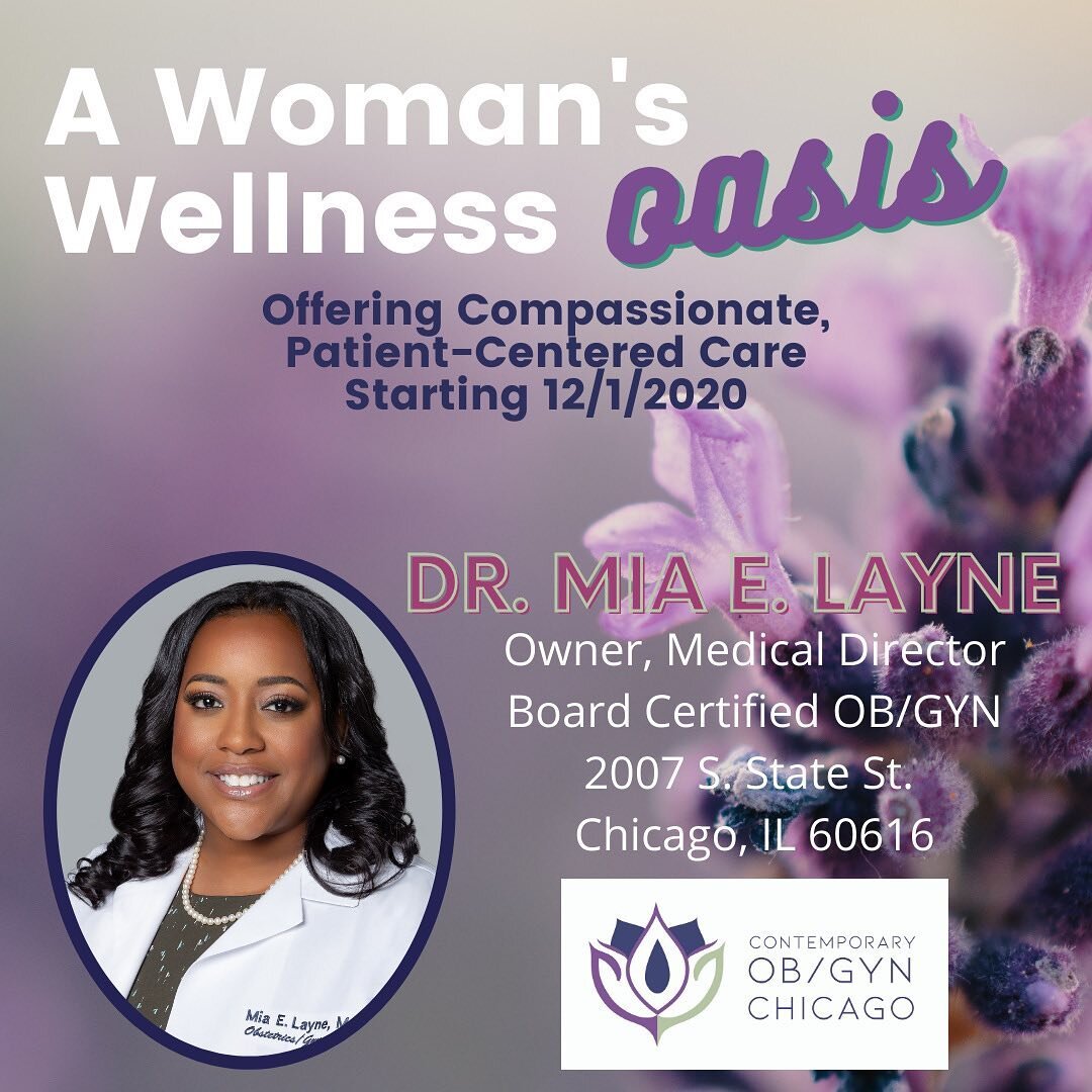 Dr. Layne is excited to start offering compassionate, patient-centered care in a contemporary medical office setting starting 12/1/2020. 

Visit www.obgynchi.com to learn more and schedule your appointment today. 
👩🏼&zwj;💻👩🏽&zwj;💻👩🏾&zwj;💻👩?