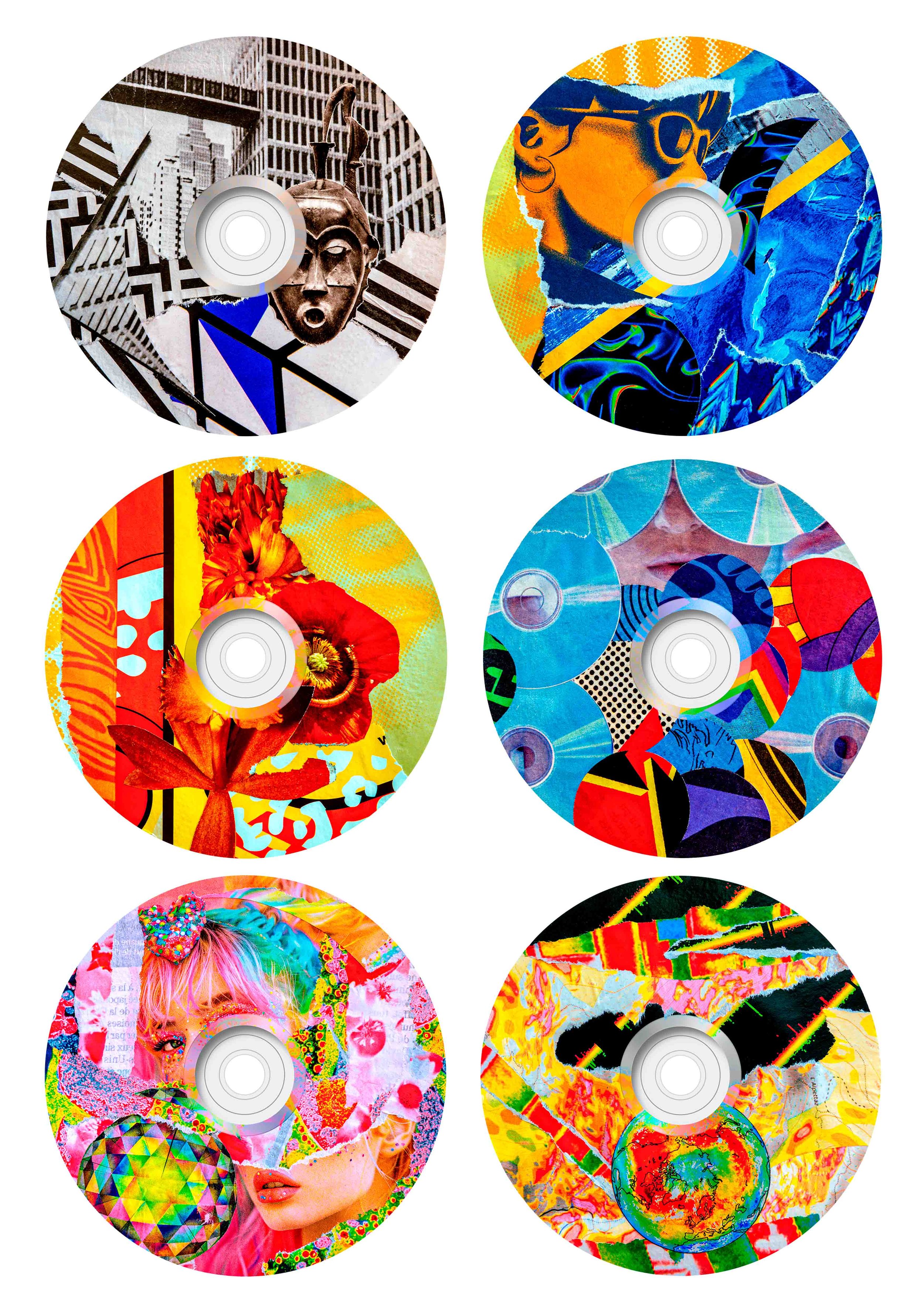 Dyptique contemporain "Fragments of Frequencies", chaque visuel évoque un son.