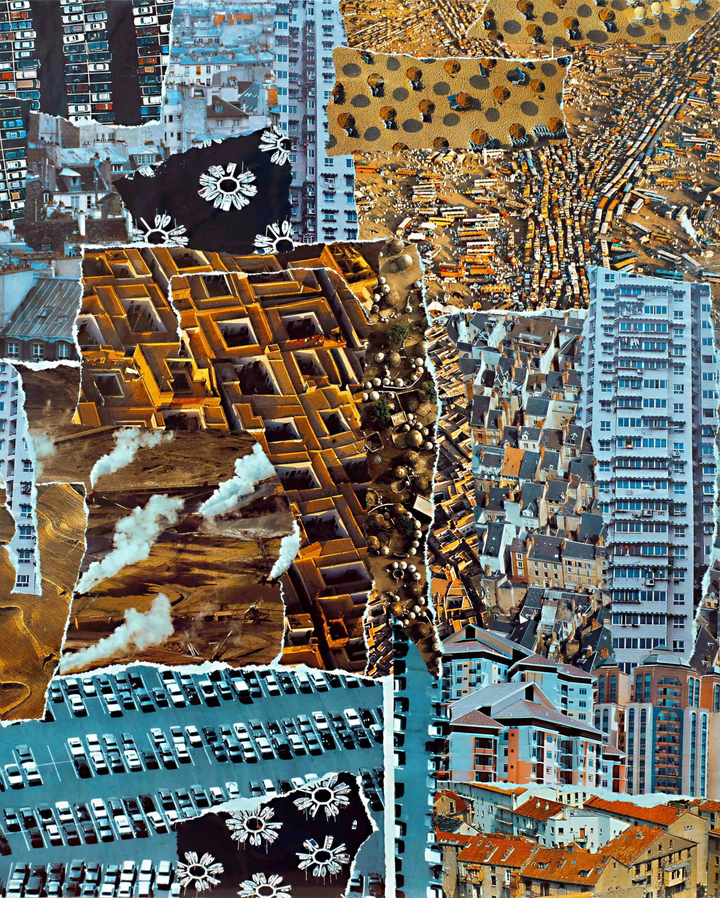 Dyptique contemporain "Urban Aesthetics’s Repetitions", recomposition graphique d’éléments visuels urbains.