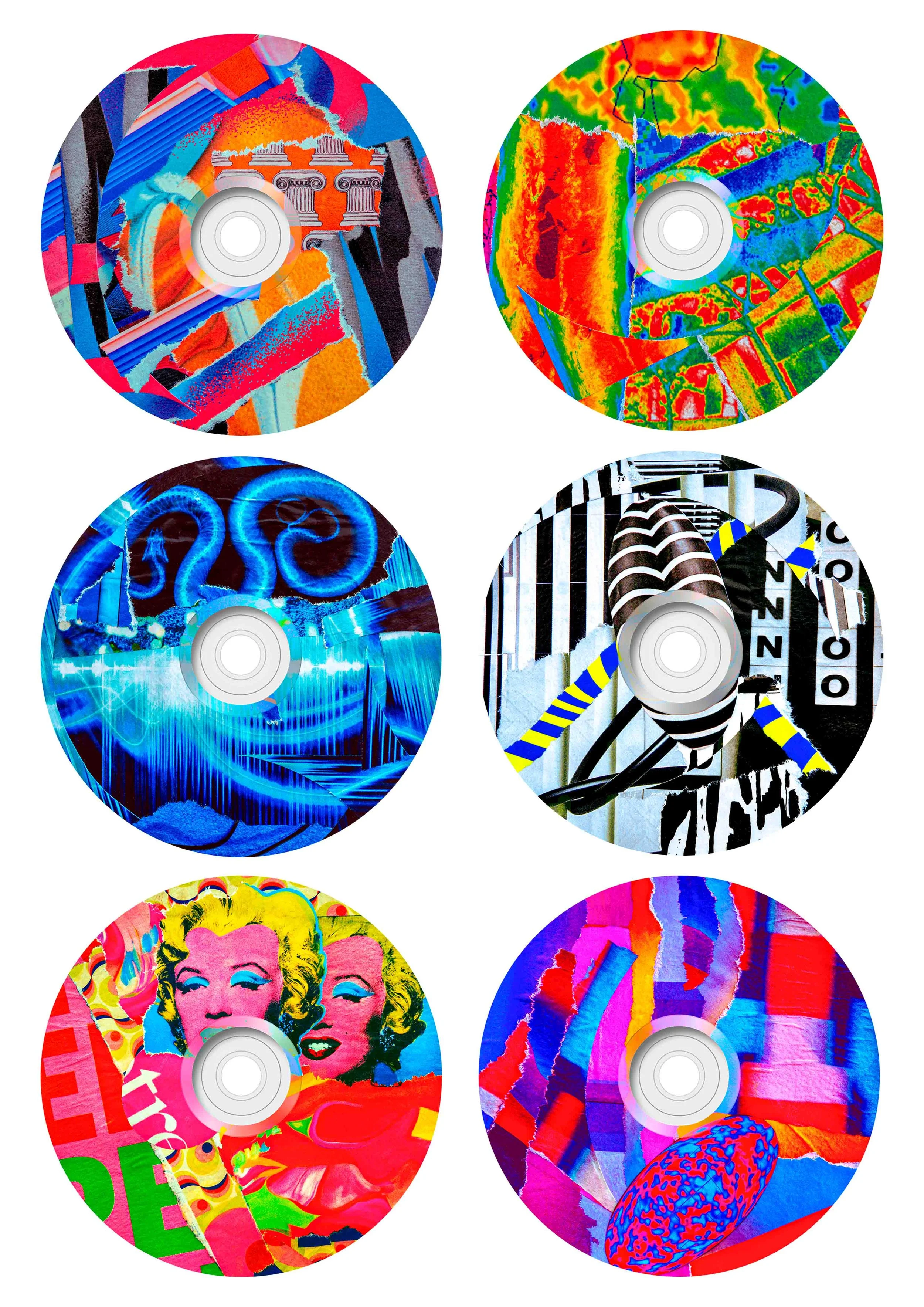 Dyptique contemporain "Fragments of Frequencies", chaque visuel évoque un son.