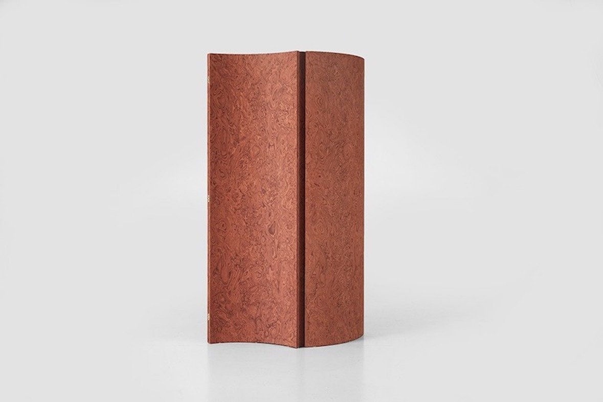 Separe Room Divider Screen in Terracotta Elm Burl Veneer @ Kabinet 4.jpeg