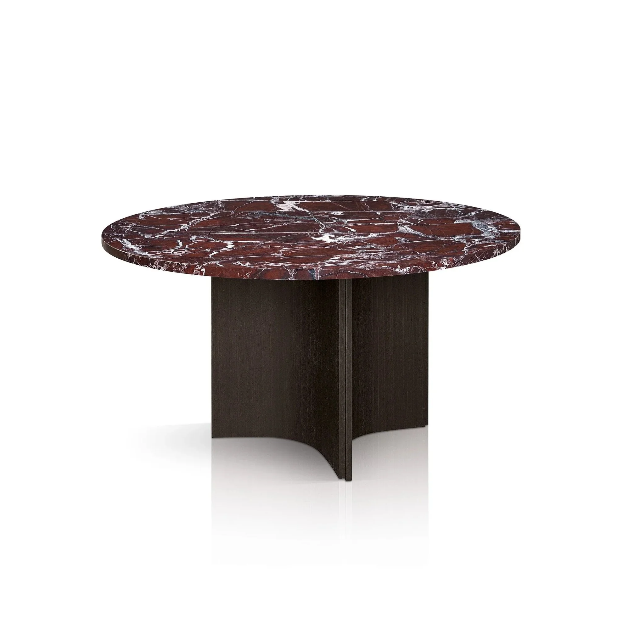 'Fossil' Dining Table in Levante Marble and Oak Veneer