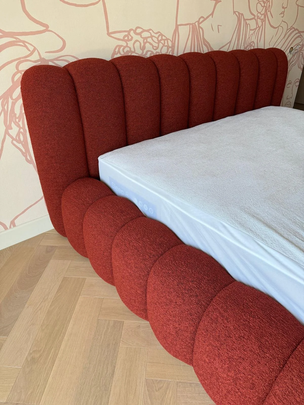 cloud bed in terracotta boucle detail.jpg