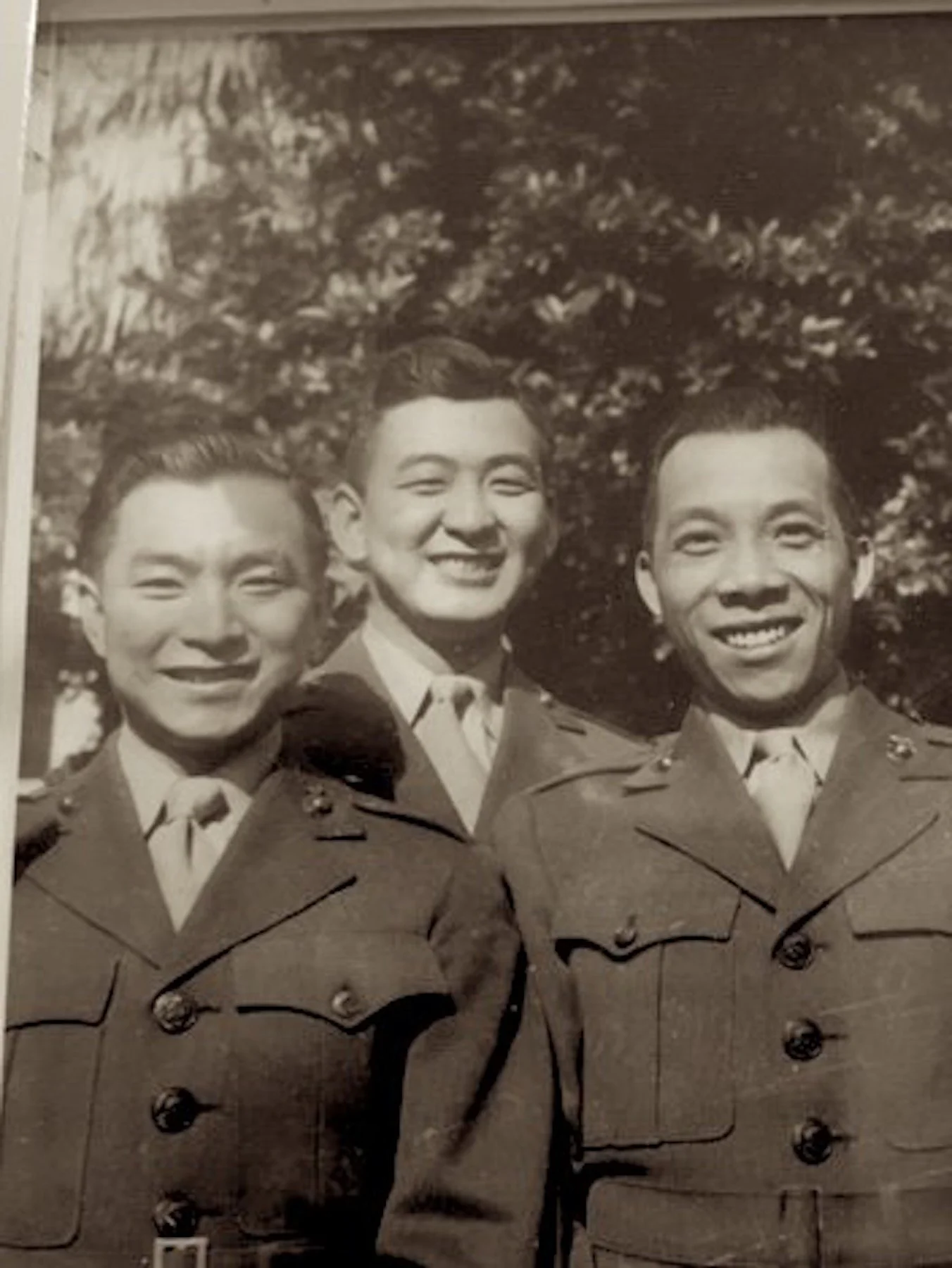 Dad and Marine buddies