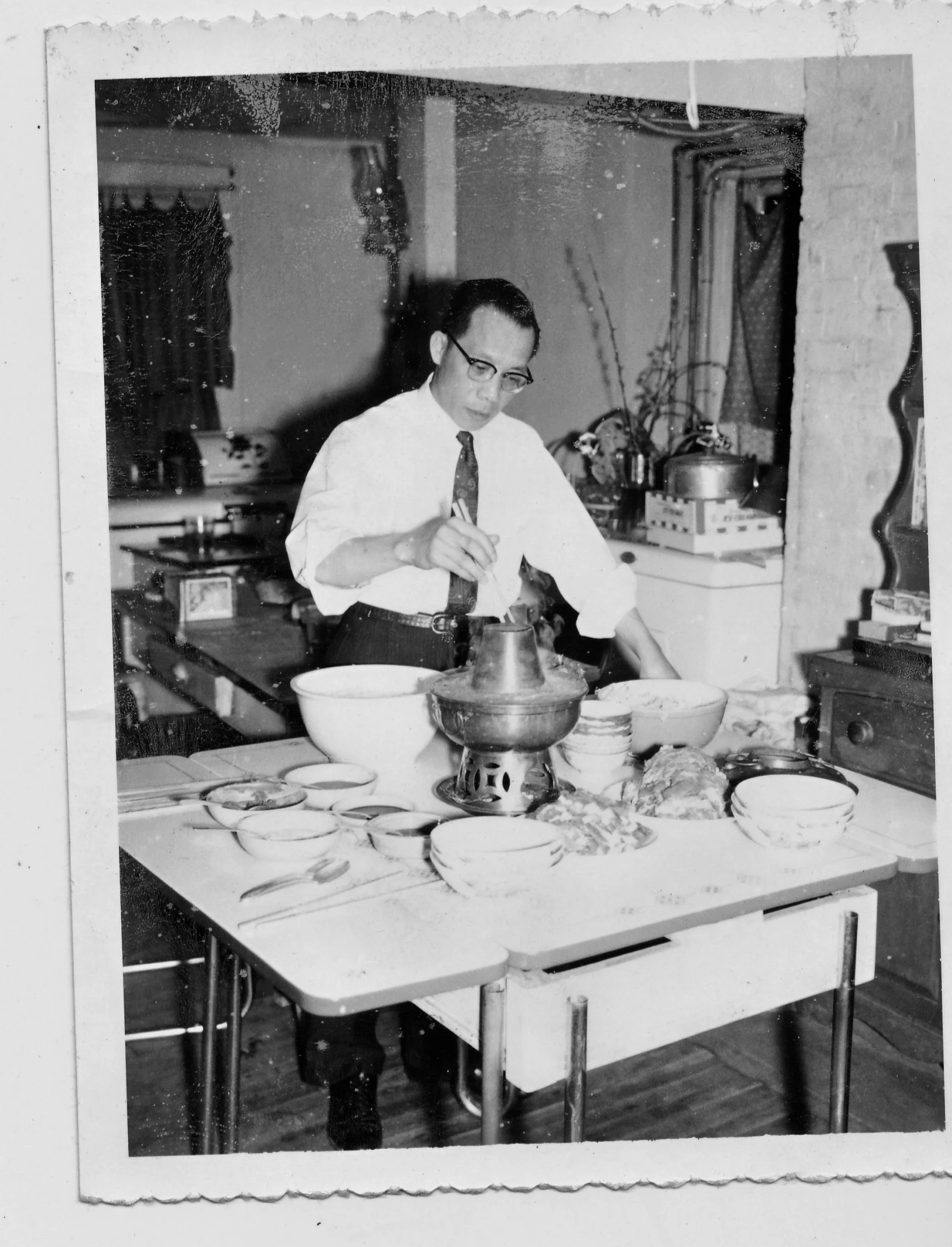 Dad cooking at home