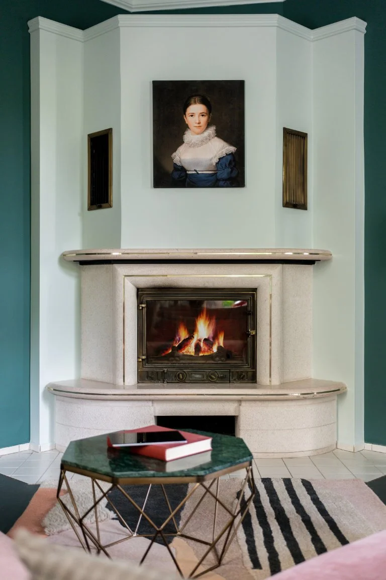 Restaurierter Kamin