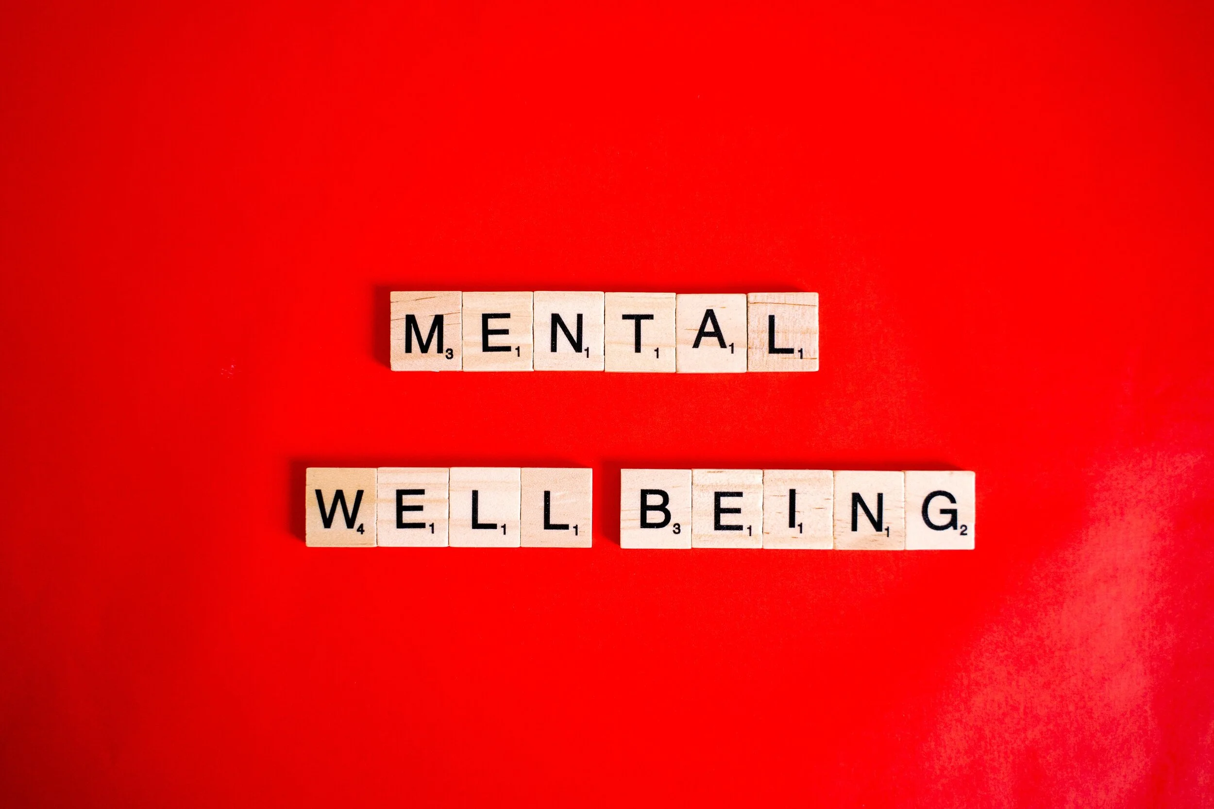 mental well being on scrabble tiles