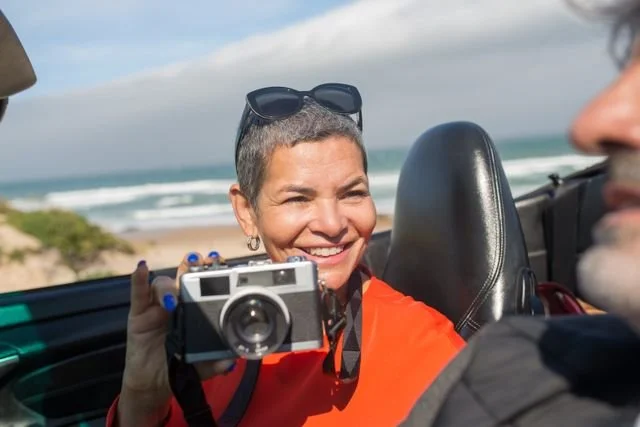 woman with camera