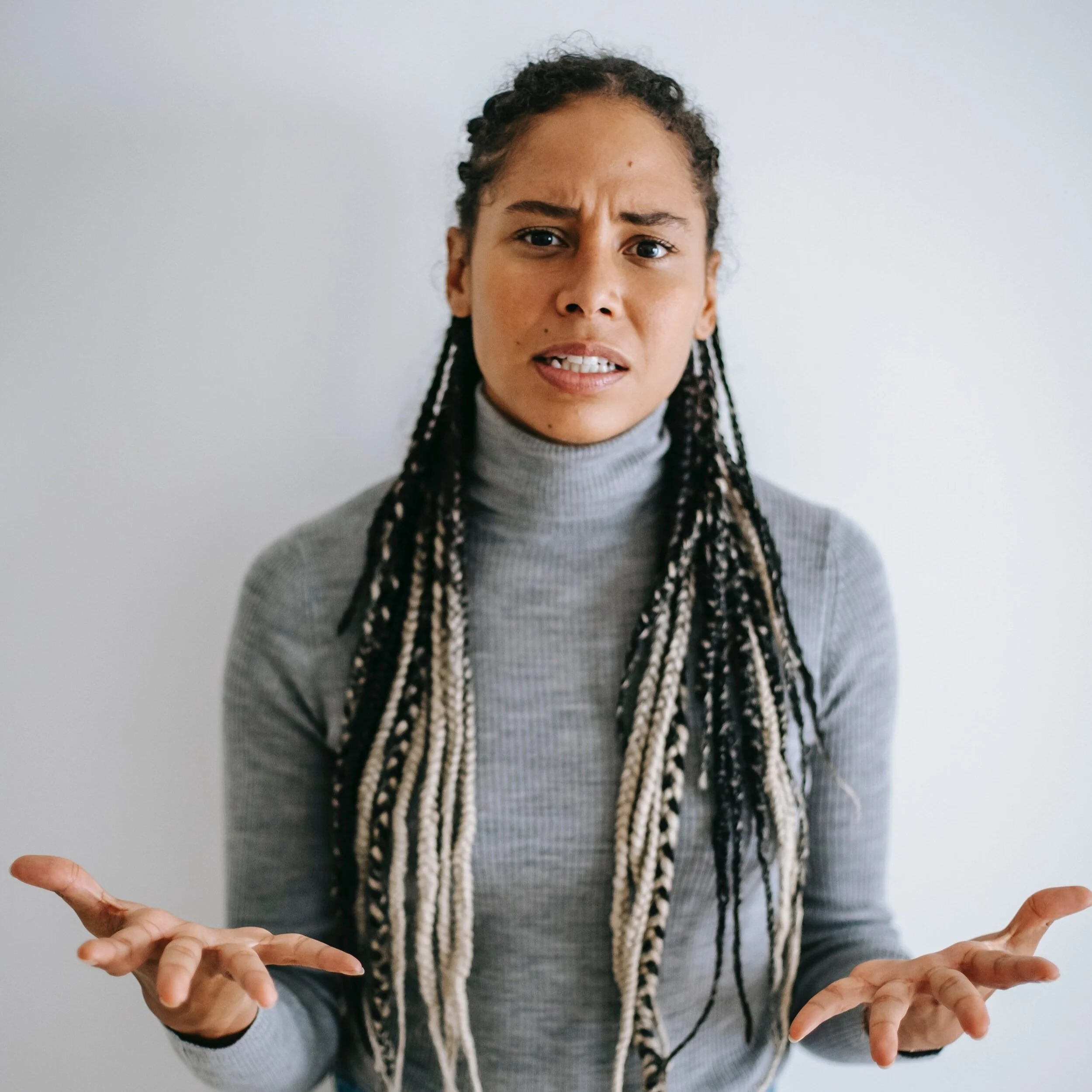 woman looking anxious