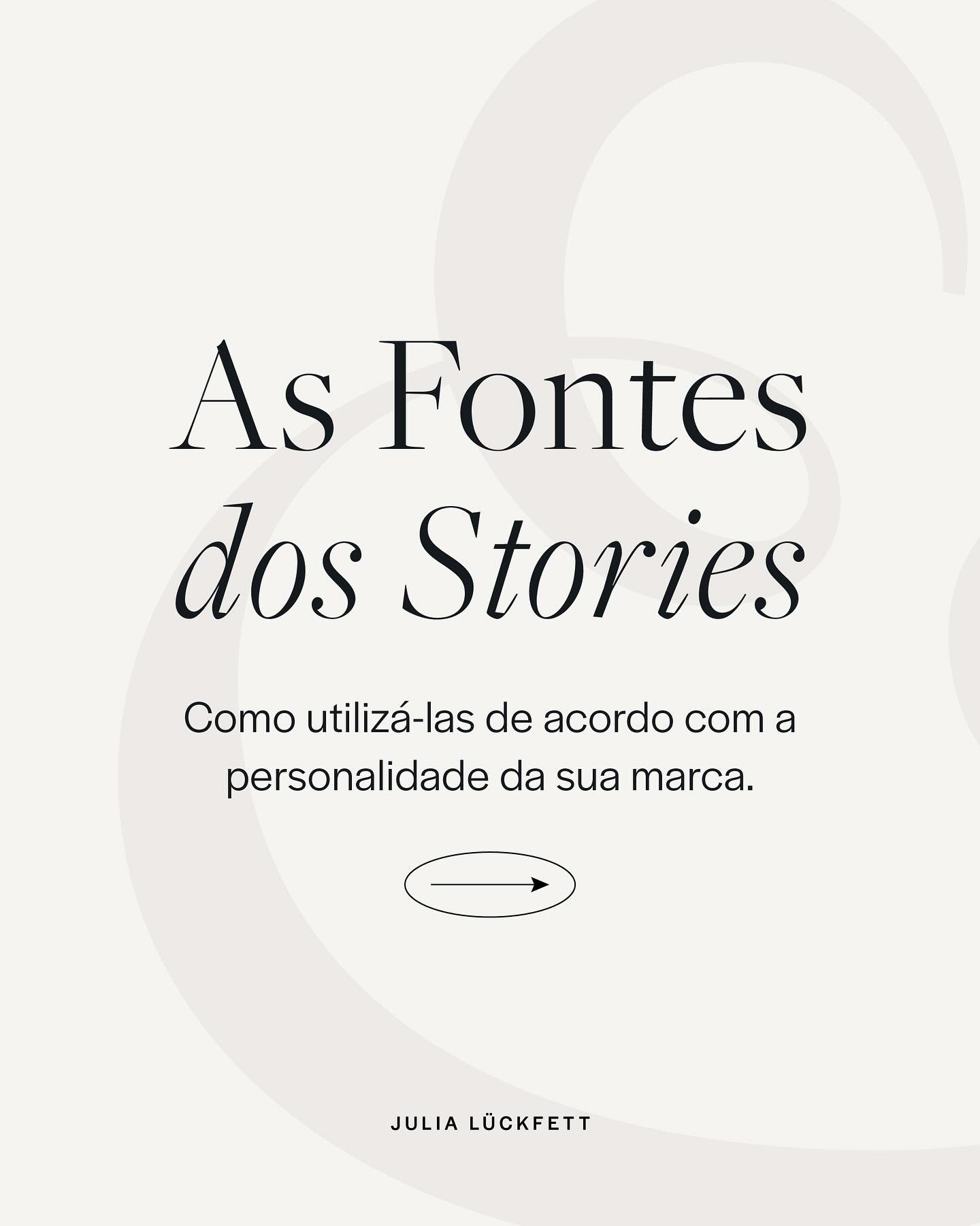 Tudo comunica, at&eacute; as fontes que voc&ecirc; usa nos seus Stories. 

Qual delas &eacute; a sua favorita? ✍🏻