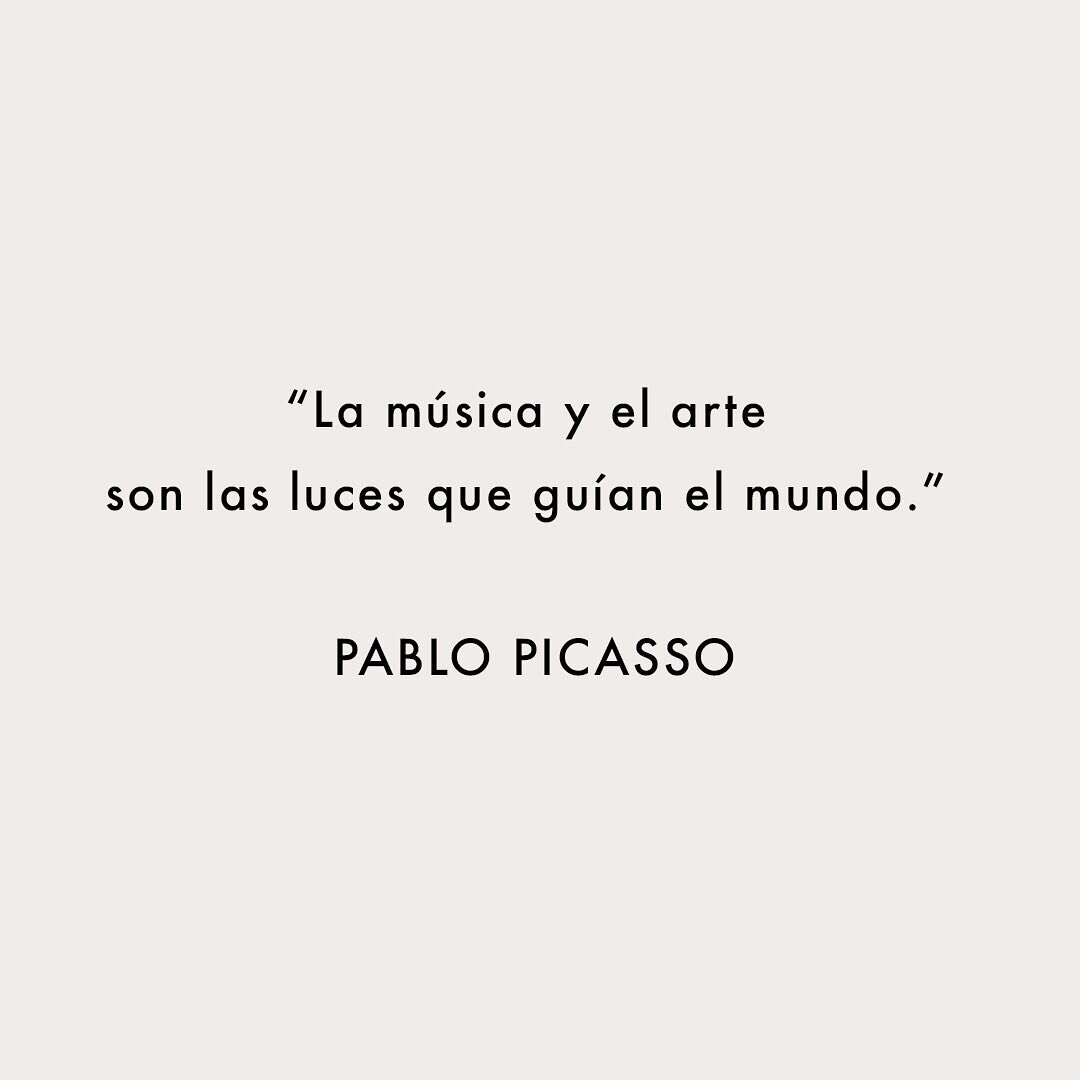 La m&uacute;sica y el arte son las luces que gu&iacute;an el mundo. Pablo Picasso. #yoga #lasmusas #uruguay #joseignacio #yogastudio #mind #relax #lifestyle #arte #picasso #pocassoquote