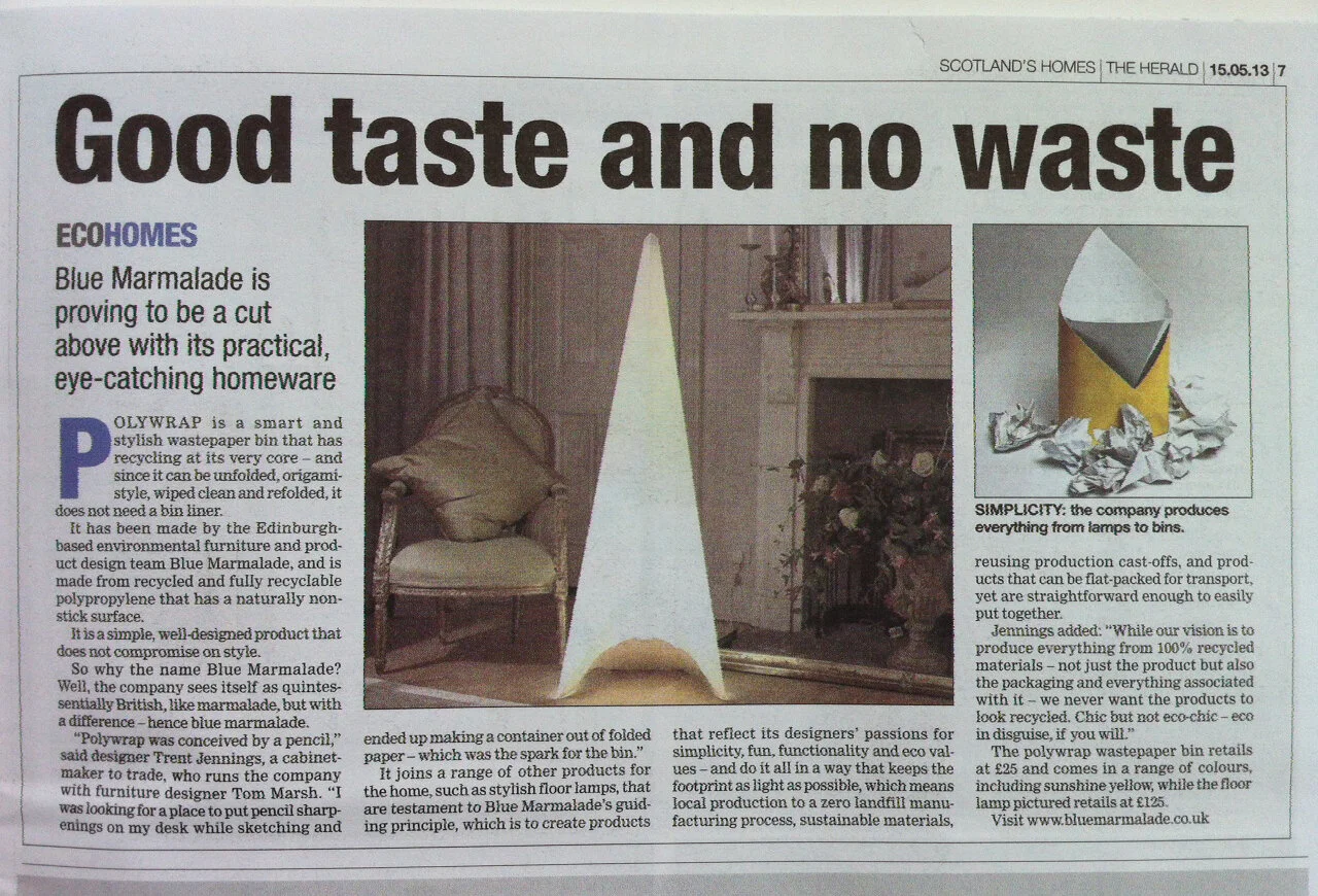 Polyrap is a smart and stylish wastepaper but that has recycling at its very core