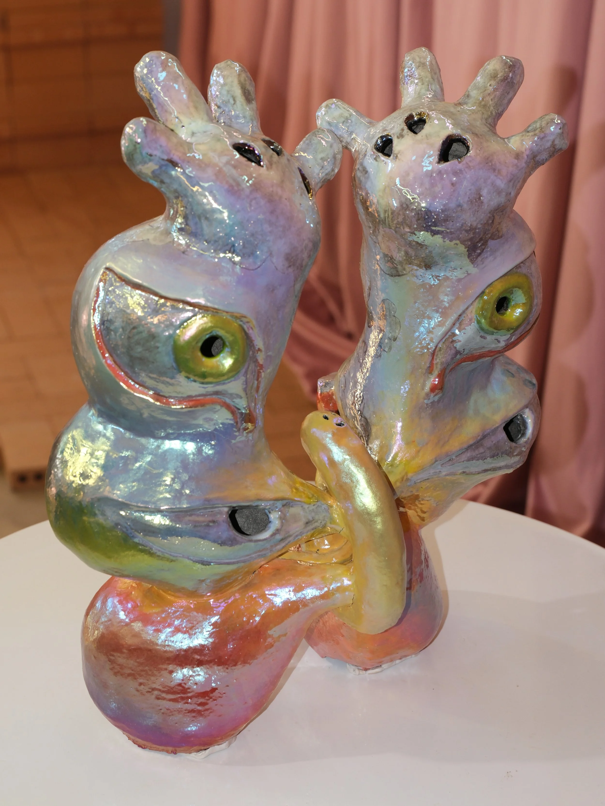 'Be Not Afraid', glazed ceramic sculpture