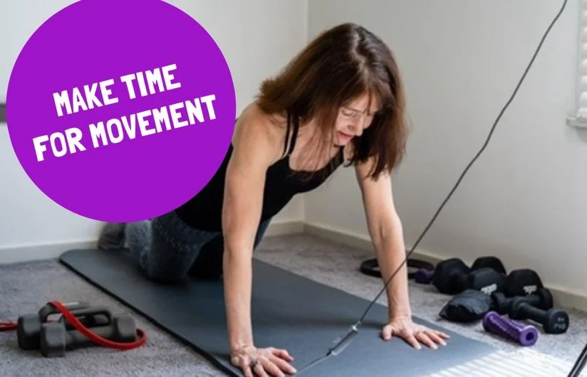 No one 'finds' time for exercise.
You make it.

Just like you make time for:
✔️ appointments/meetings
✔️ loved ones
✔️ responsibilities

Movement isn&rsquo;t a chore, punishment or chasing a smaller size.
It&rsquo;s an act of self-care.

Especially a