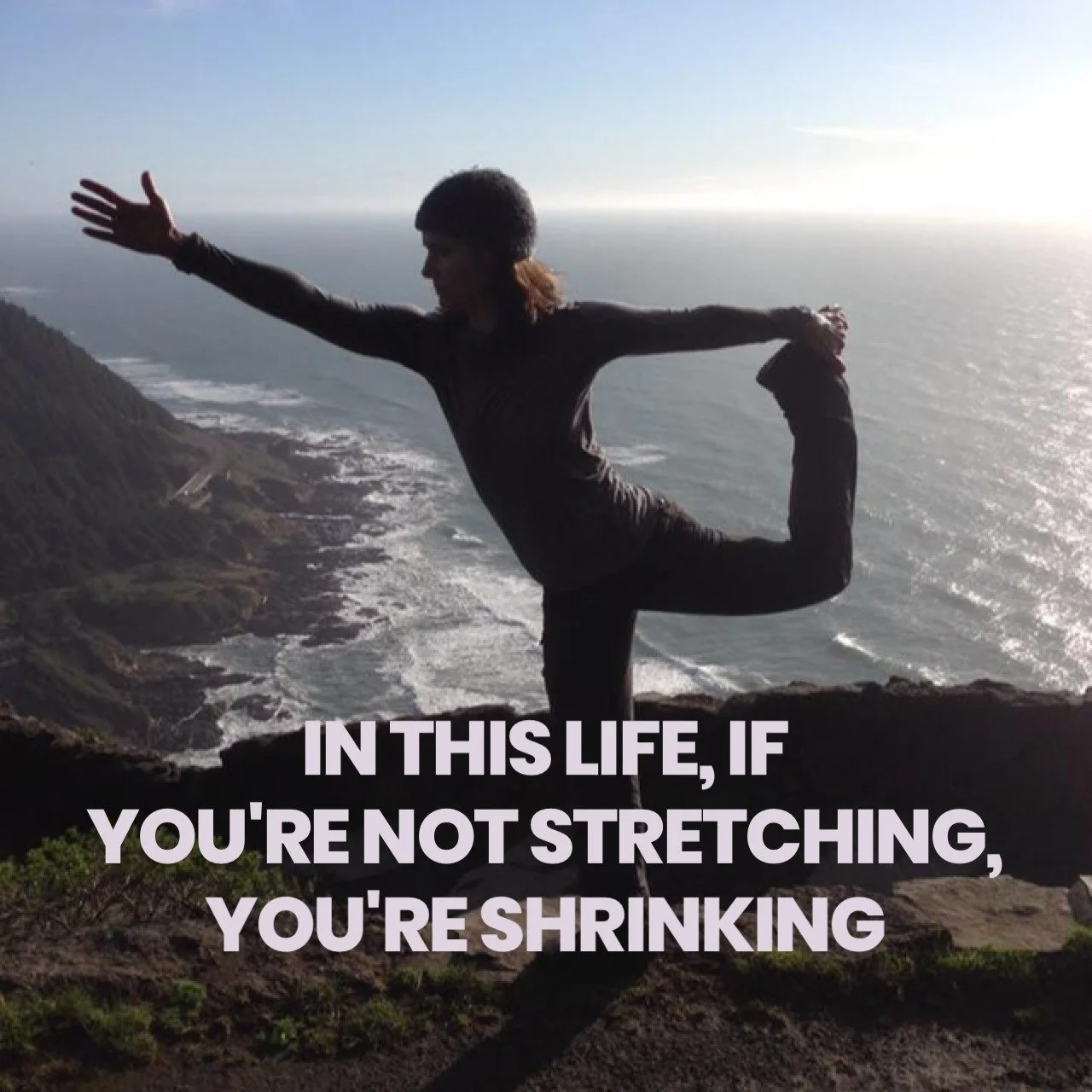 &ldquo;In this life, if you're not stretching, you're shrinking.&rdquo;

So many women I talk to aren&rsquo;t actually stuck&hellip; they&rsquo;re just playing small.

Staying in the same routines.
Putting themselves last.
Telling themselves &ldquo;t