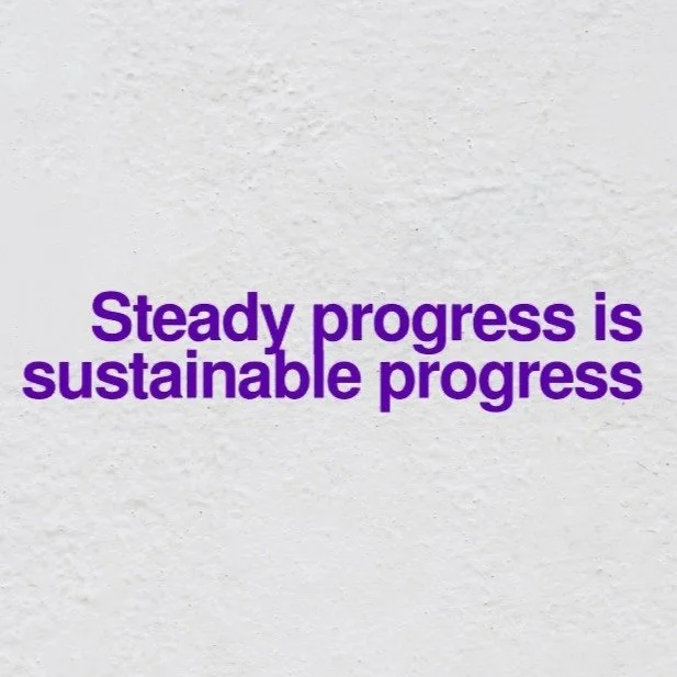 &ldquo;Steady progress is sustainable progress.&rdquo;

It&rsquo;s not flashy.
It won&rsquo;t go viral.
And it doesn&rsquo;t promise overnight transformation&hellip;

But it works.

In a world that celebrates quick fixes and dramatic before-and-after