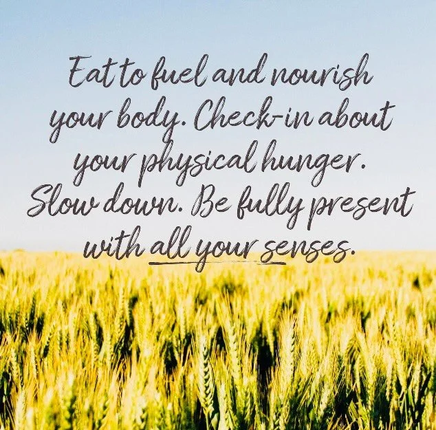🍽️ Eat to fuel and nourish your body.

I invite you to check in with your physical hunger. Slow down. Be fully present with all of your senses.

Sounds simple, right?

Yet modern life seems designed to pull us in the opposite direction.

We're eatin