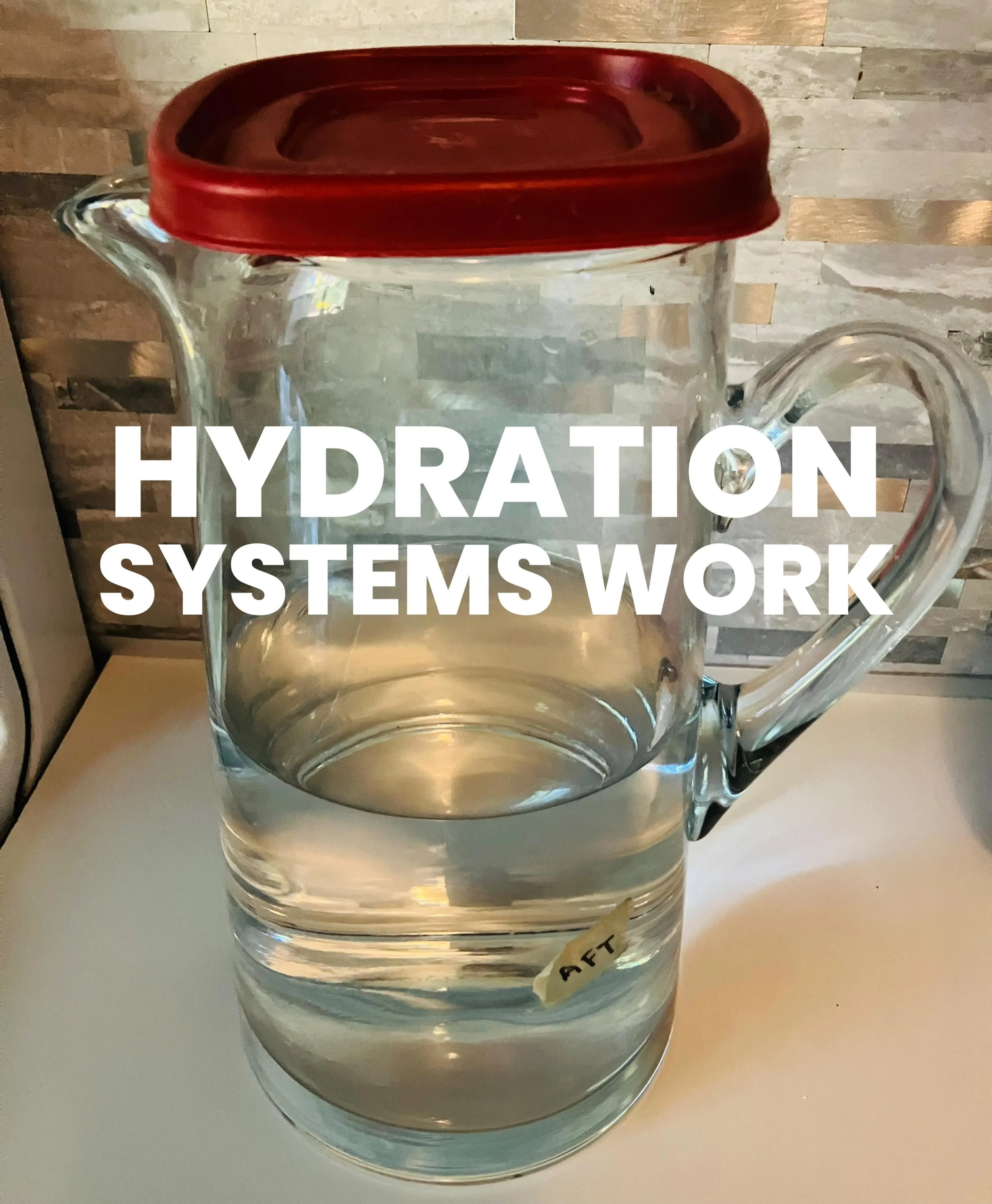 This simple pitcher of water on our kitchen counter is more powerful than it looks.

A while back, I created a hydration system for my husband. Every morning, I fill this pitcher and place it where he'll see it throughout the day. No guessing. No won