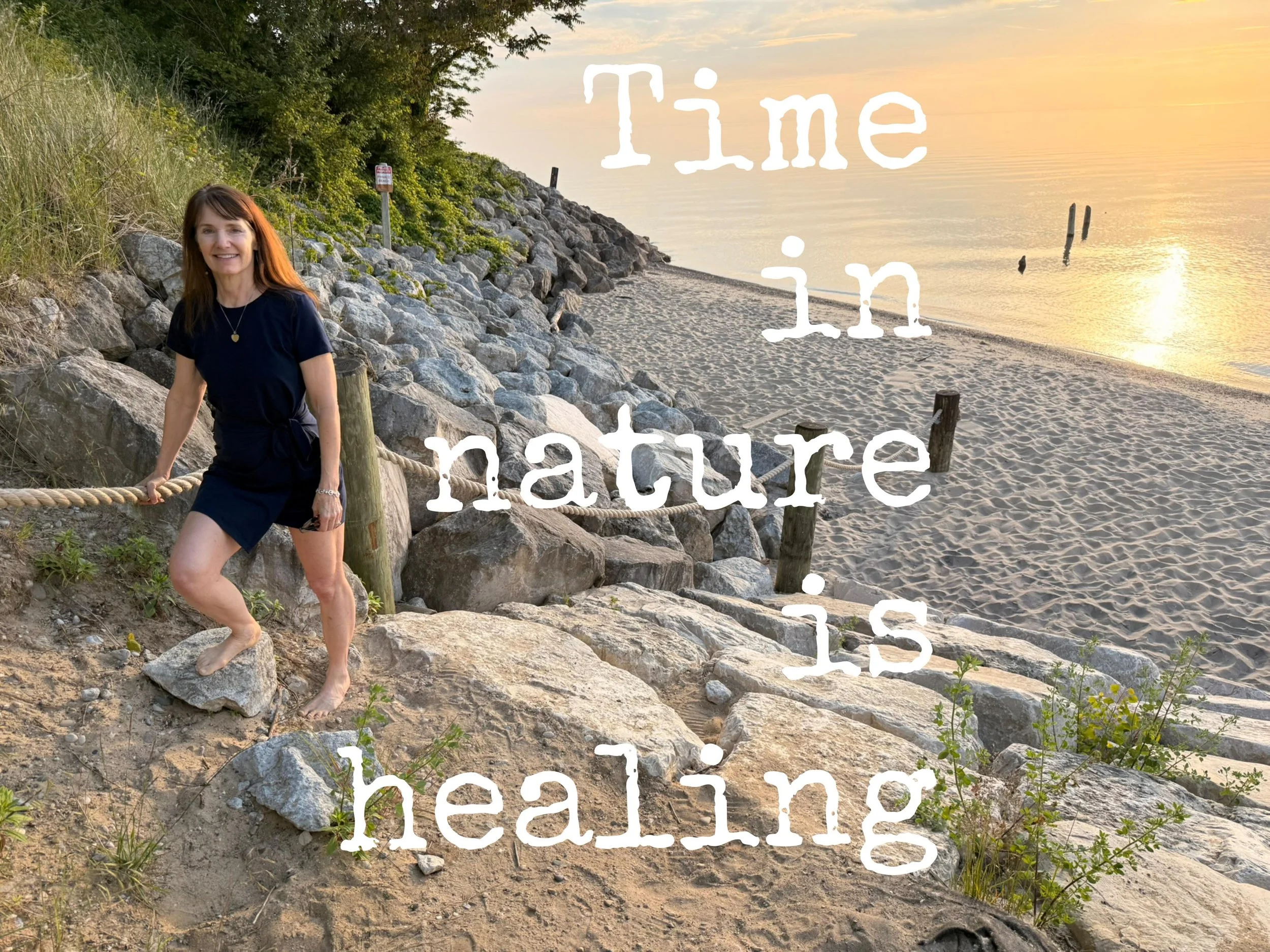 Often the most powerful wellness practice isn't found in a gym, a supplement bottle, or a diet plan.

It's most often found in the most simple form.

Bare feet in the sand.
The sound of waves meeting the shore.
A gentle breeze across the water.
A mom