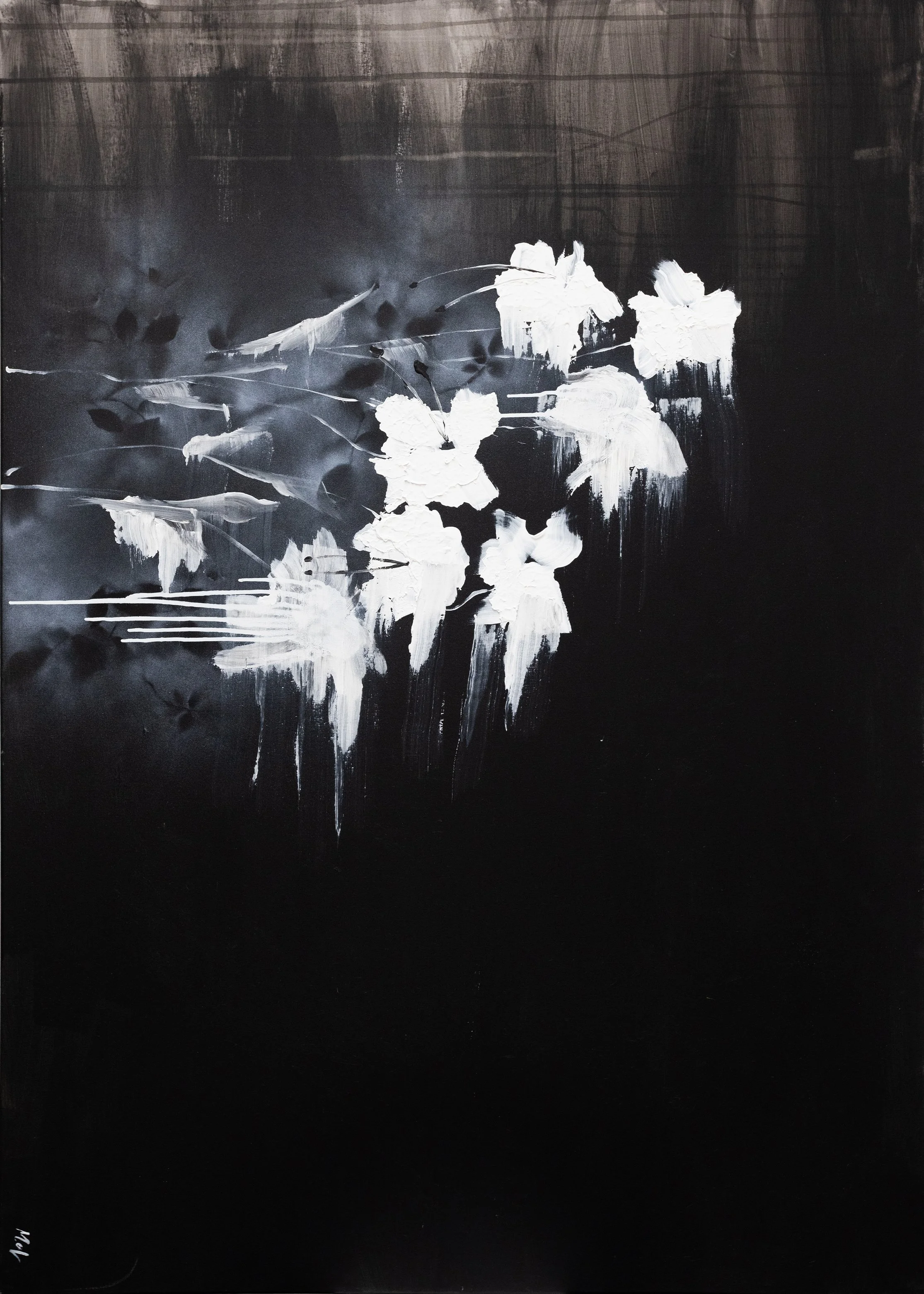 IN THE NIGHT, DURING RAIN
Year: 2024
Material: Acrylic on canvas