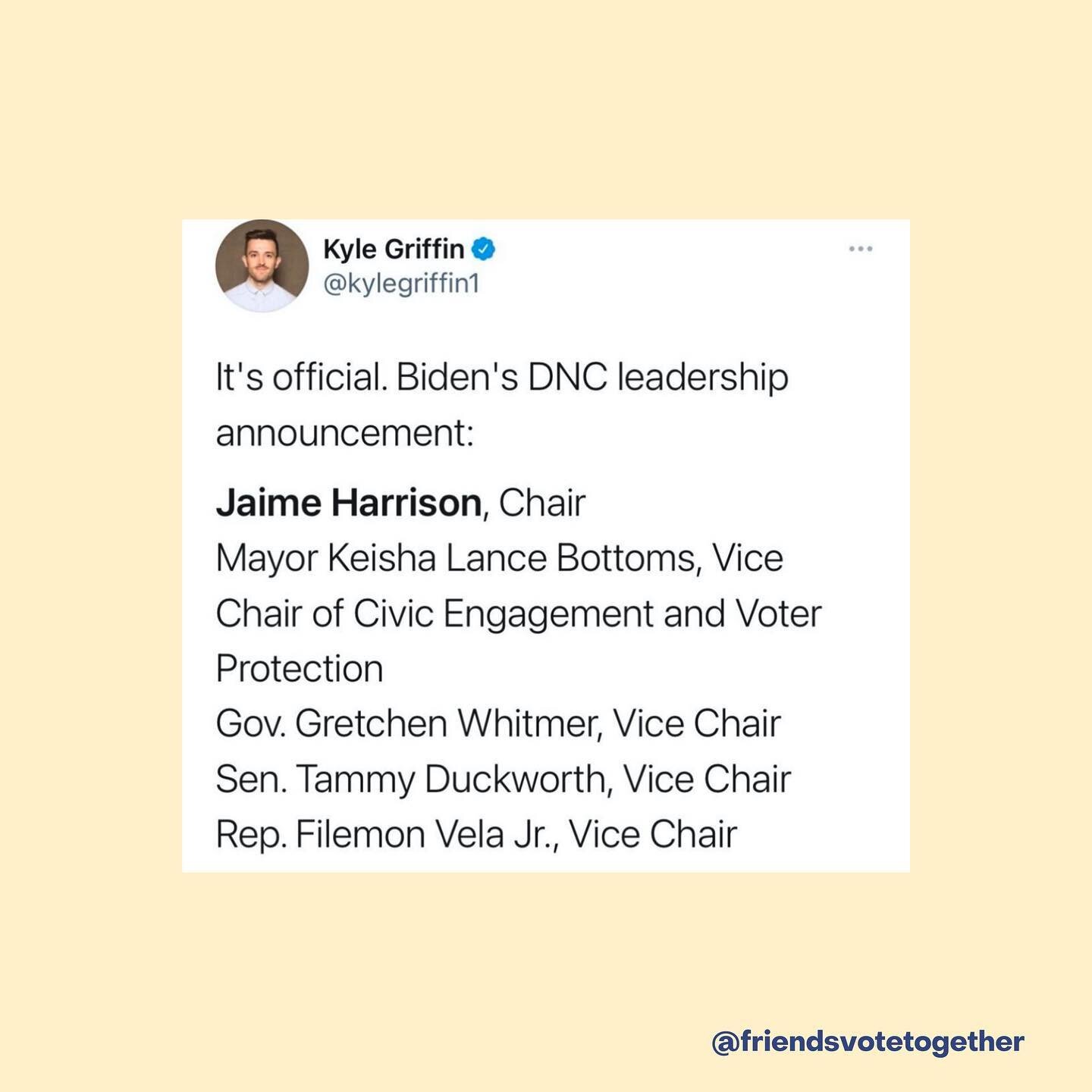 What do we think, team?

🎤 is on 

#friendsvotetogether #dnc #jaimeharrison #change #bidenharris2020 #democrats