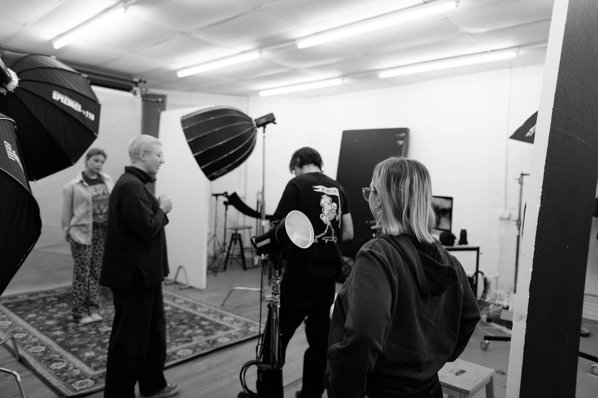 BTS of a photo shoot for edition three of The Slow Approach Magazine, photography by Matthew Evas.