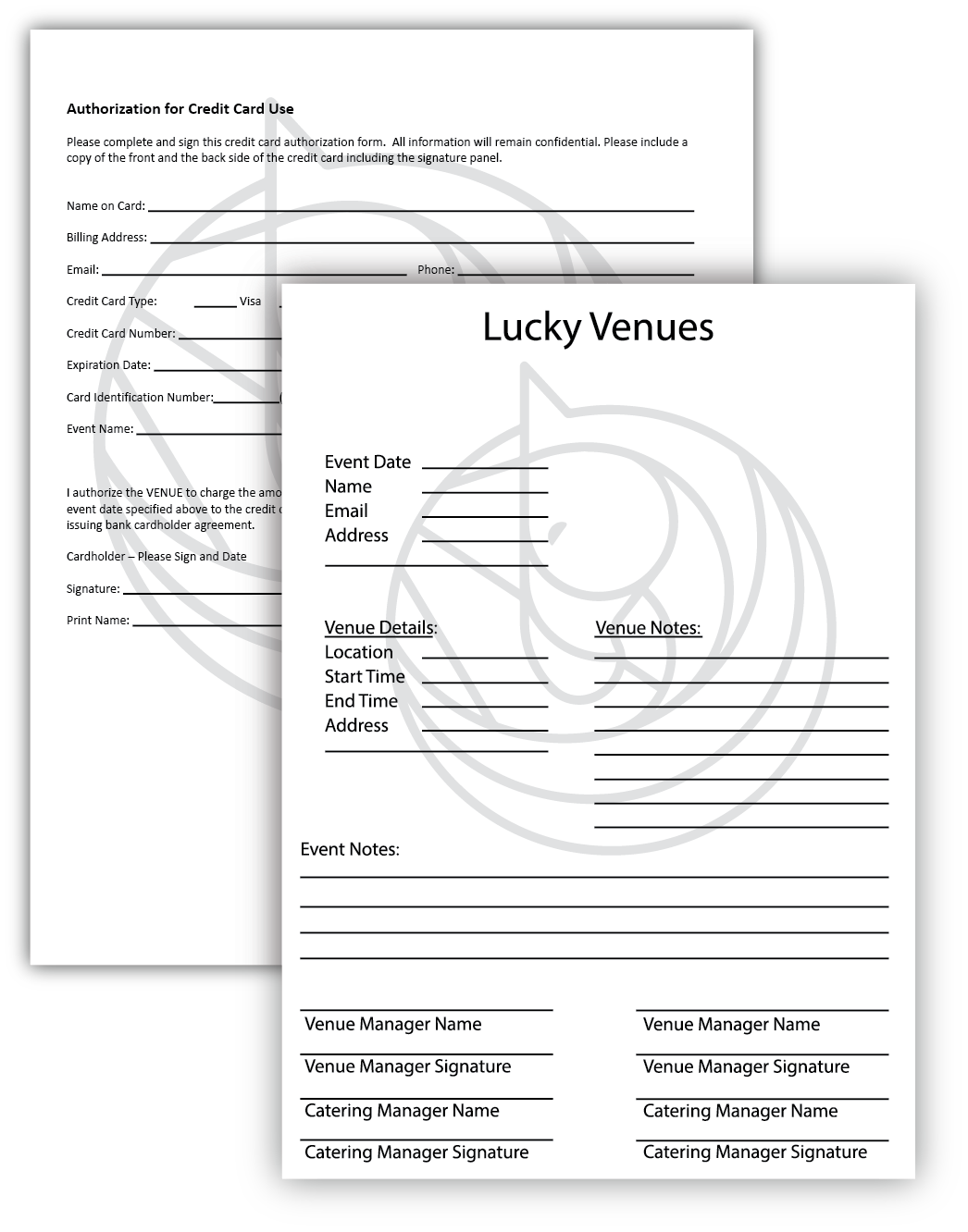 Credit Card Authorization Form