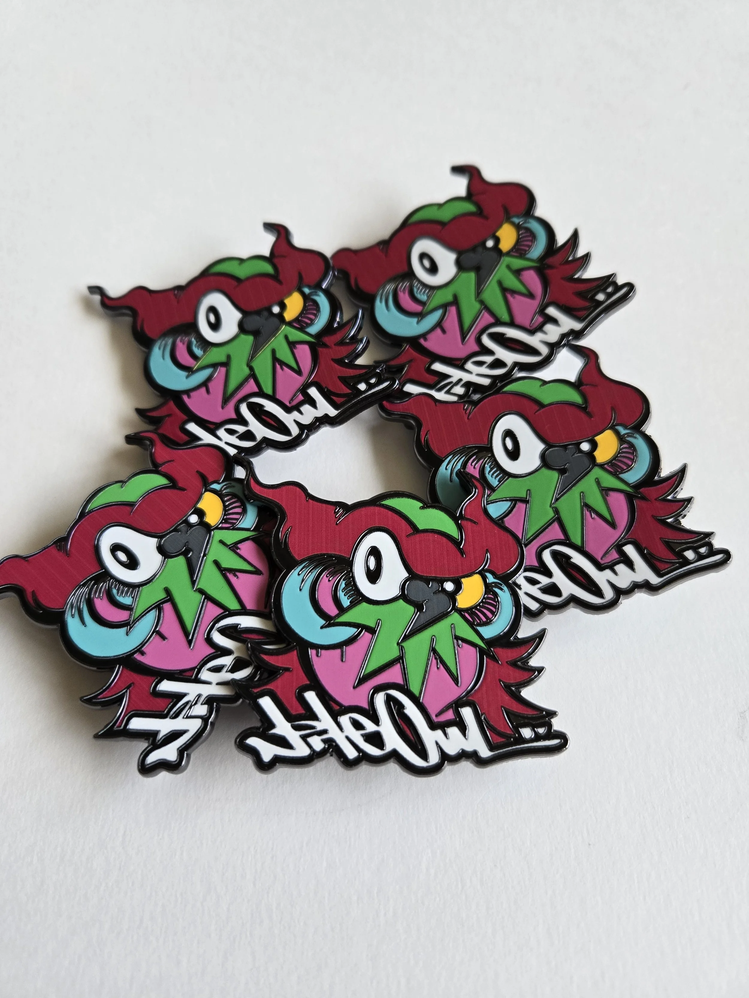 Nite Owl Enamel Pin - Pink