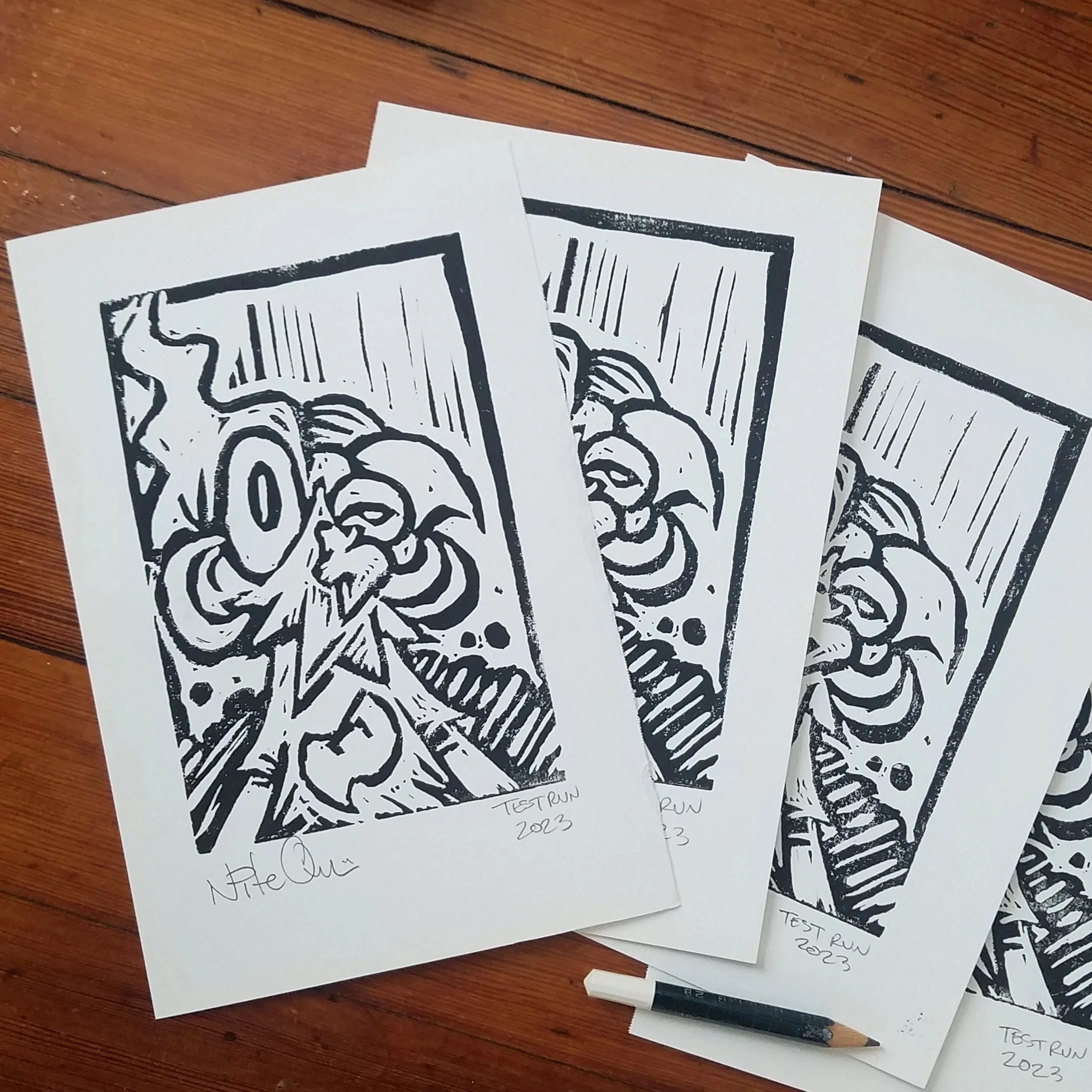 Lino Print - Wu Oru