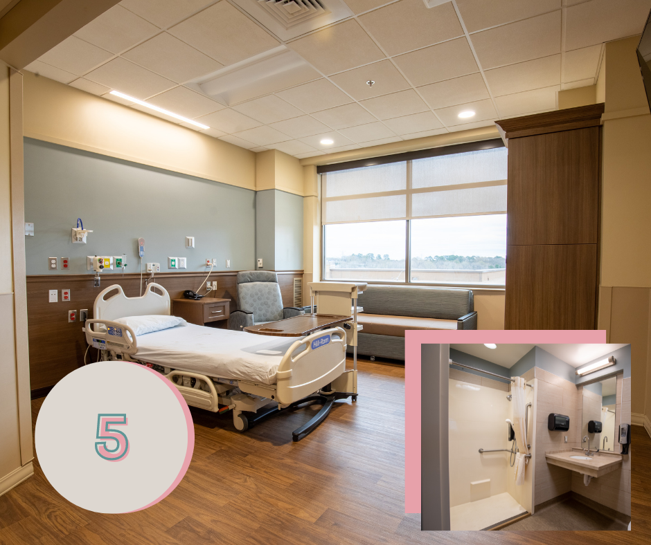  After delivery you will transition to a mother/baby room to relax and recover. 