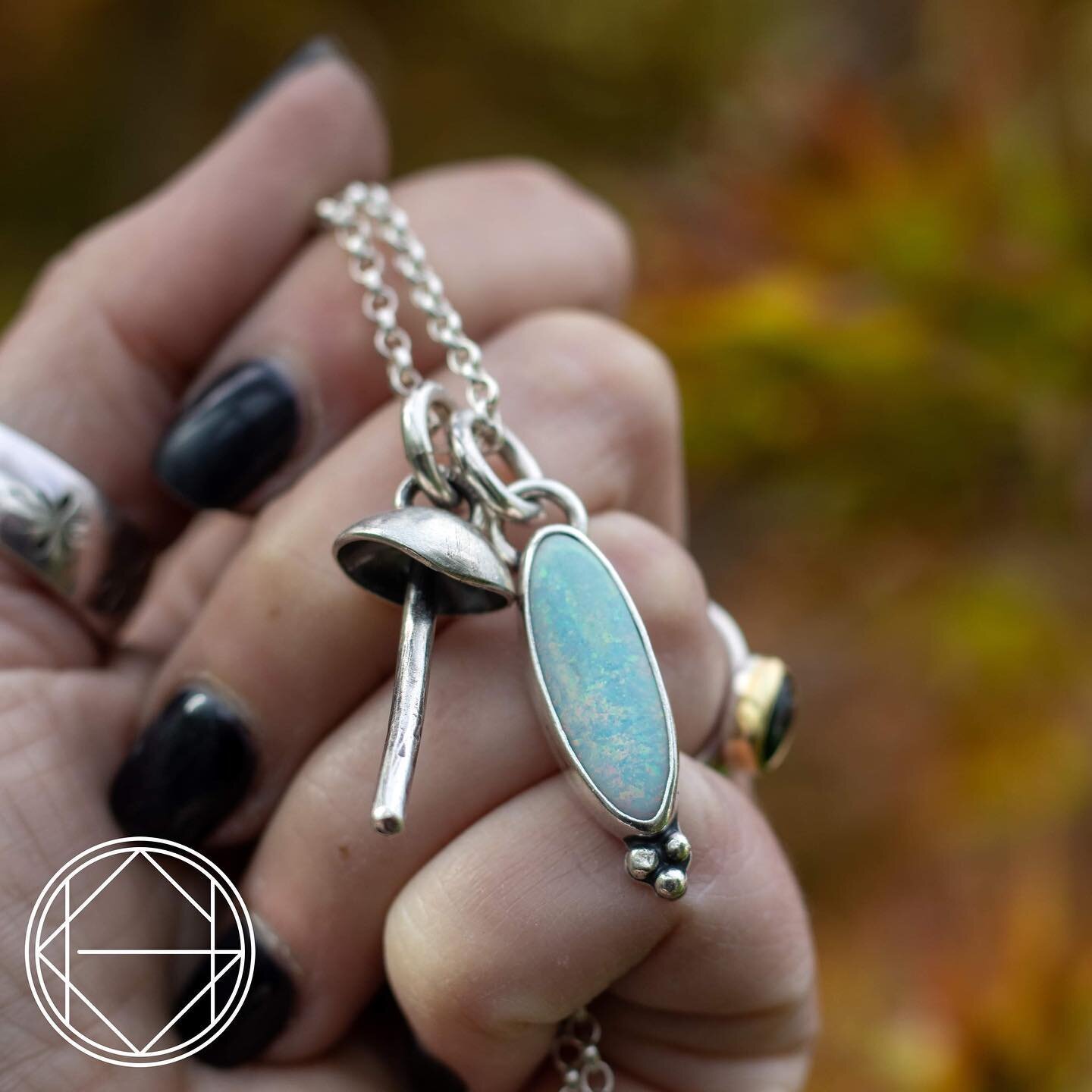 Storyteller Collections are one of a kind (or at least limited) because often the stones are a one of a kind - they are a great way to add to your collection or to start it! This little mushroom is with the softest blue Aurora Opal🦋 

Find her under