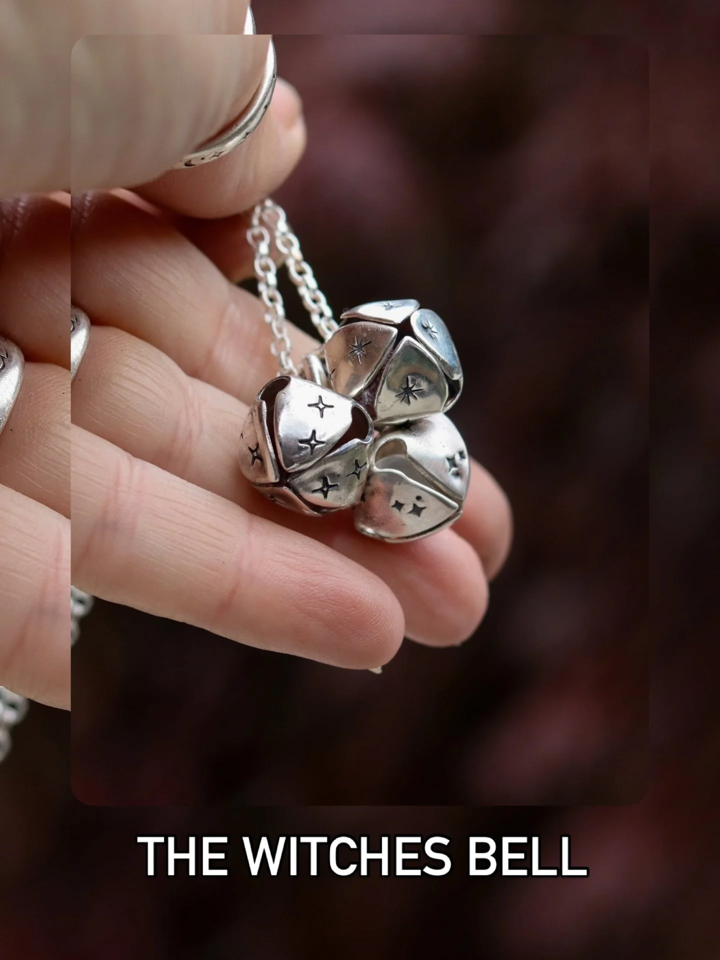 In old folk ways, witch bells were hung from hearth and doors and said to ward off negative energies and protect the house and people within. The Witches Bell rings with old magic and quiet protection, a charm of safety and light ✨

These will be ava