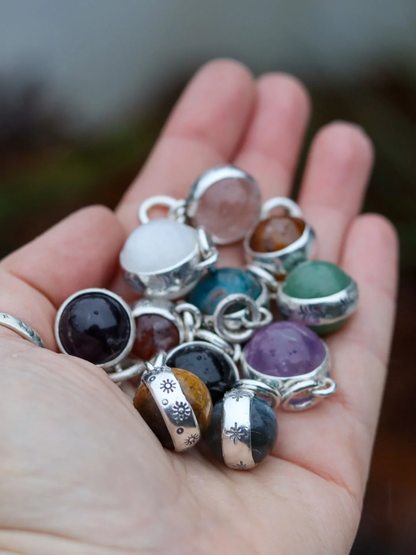 The last batch of 2025 

The Mini Crystal Balls are listed (as well as the Witches Bells - made to order) I think a few of you have spotted them already!  What stones can you spot? 

Sorry USA and Canada any orders now will probably not reach you for