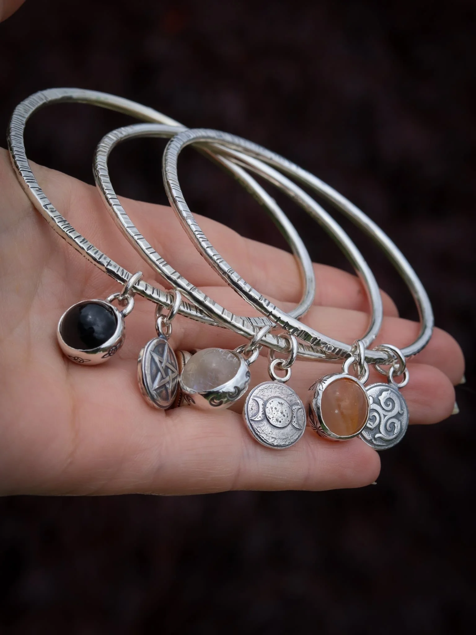 I&rsquo;m The Witch Bangle 

I thought I&rsquo;d better not show any more sphere for a minute and then realised even the bangles are carrying spheres 😂 obviously they are so magical it had to be!! 

Two are still available so if you are after a new 